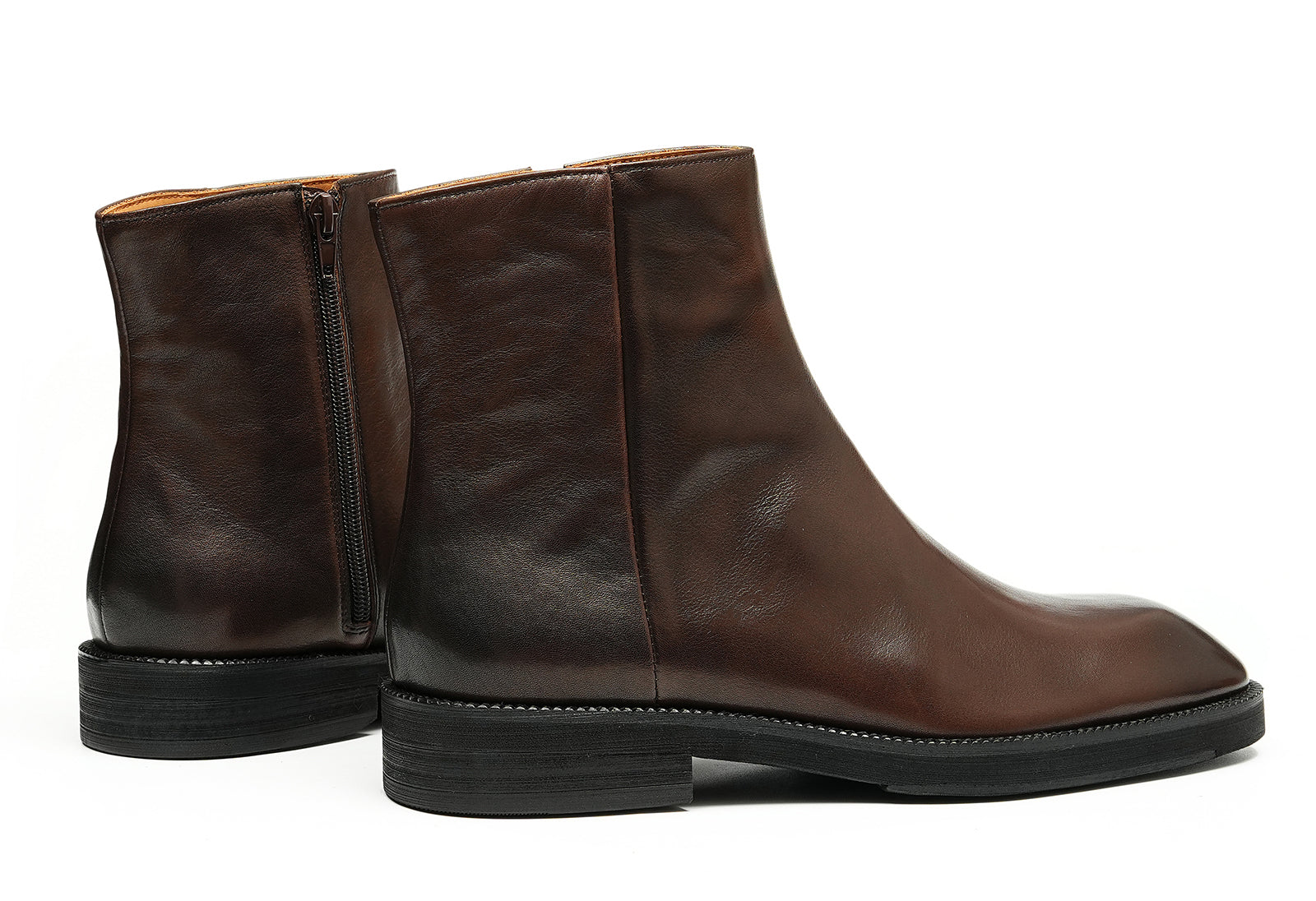 Botas Chelsea con cremallera de vestir hechas a mano para hombre