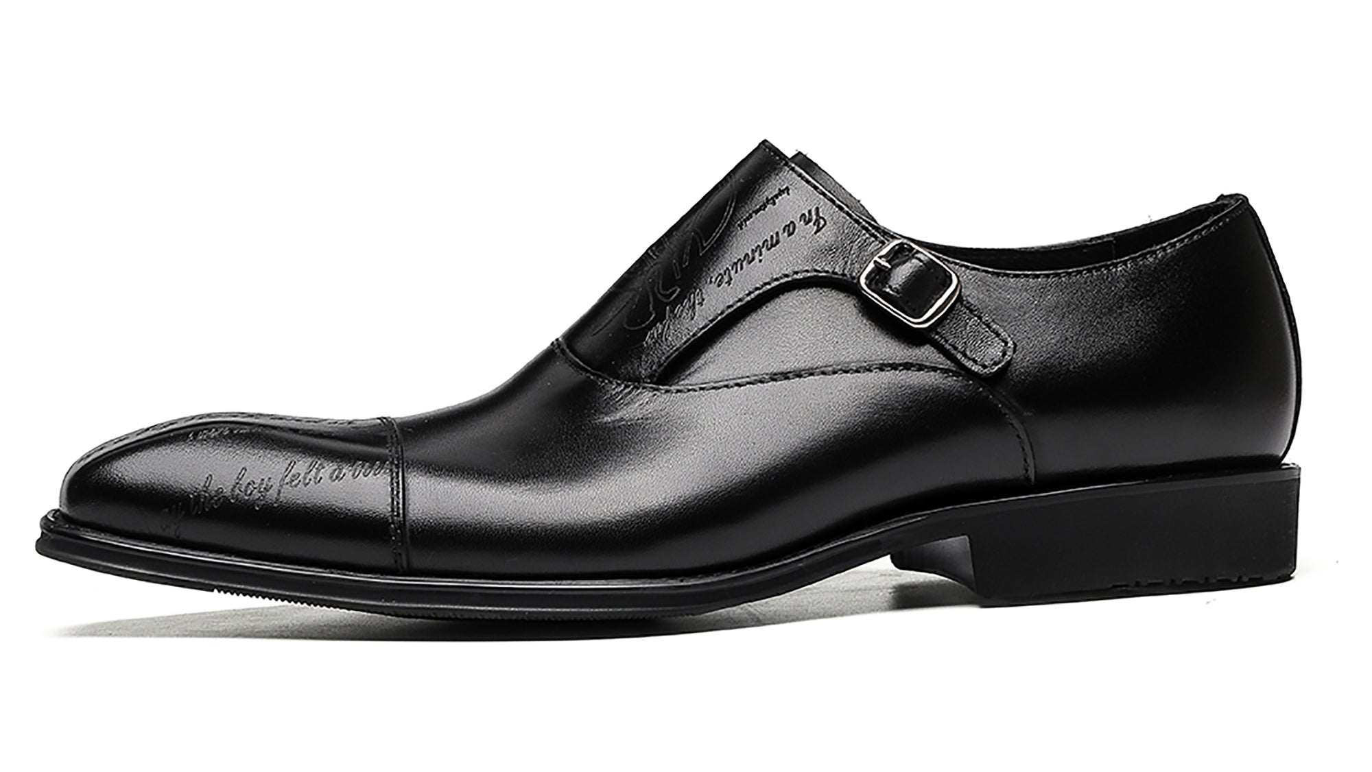 Men's Tuxedo Single Buckle Monk Strap Loafers
