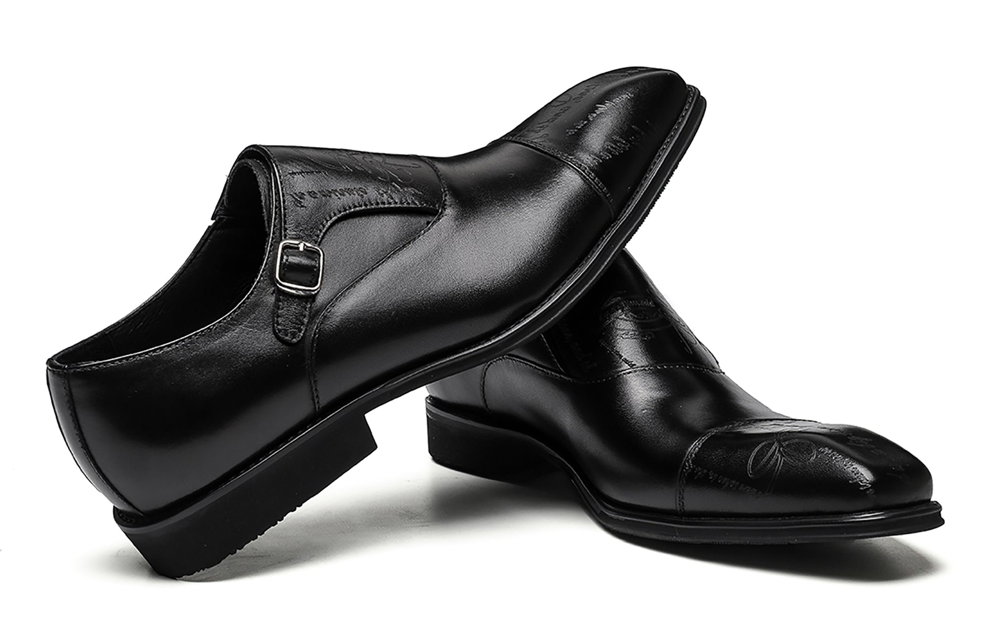 Men's Tuxedo Single Buckle Monk Strap Loafers