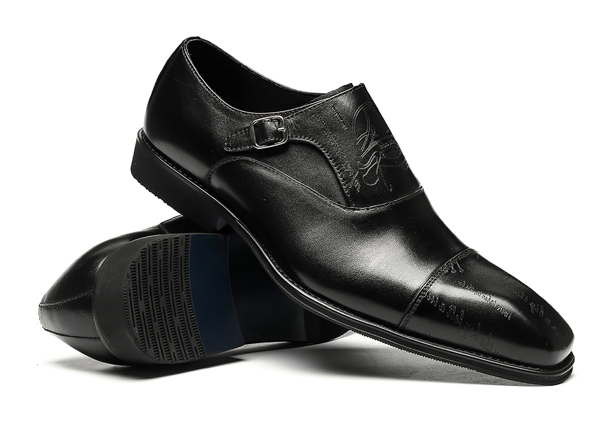 Men's Tuxedo Single Buckle Monk Strap Loafers