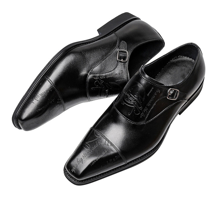 Men's Tuxedo Single Buckle Monk Strap Loafers