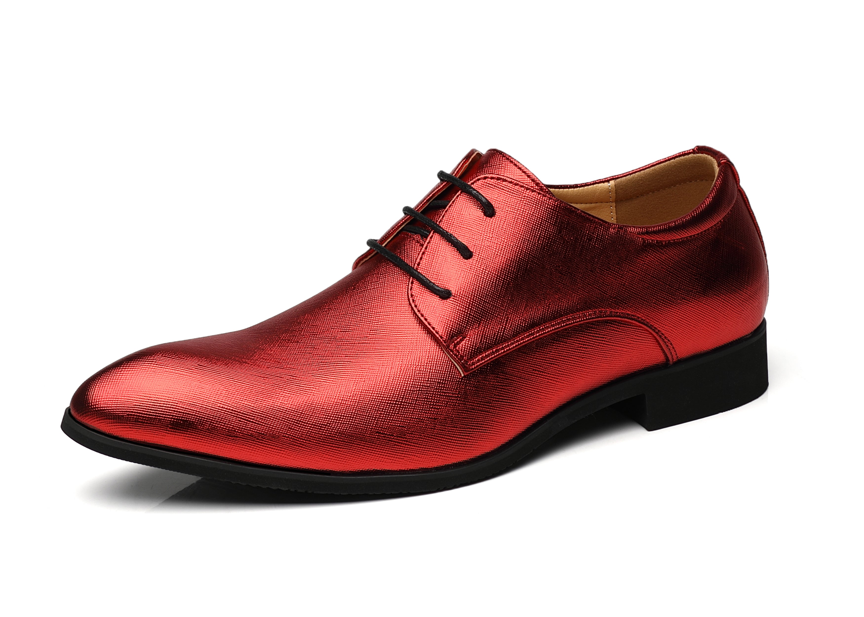Men's Plain Matte Leather Derby Shoes