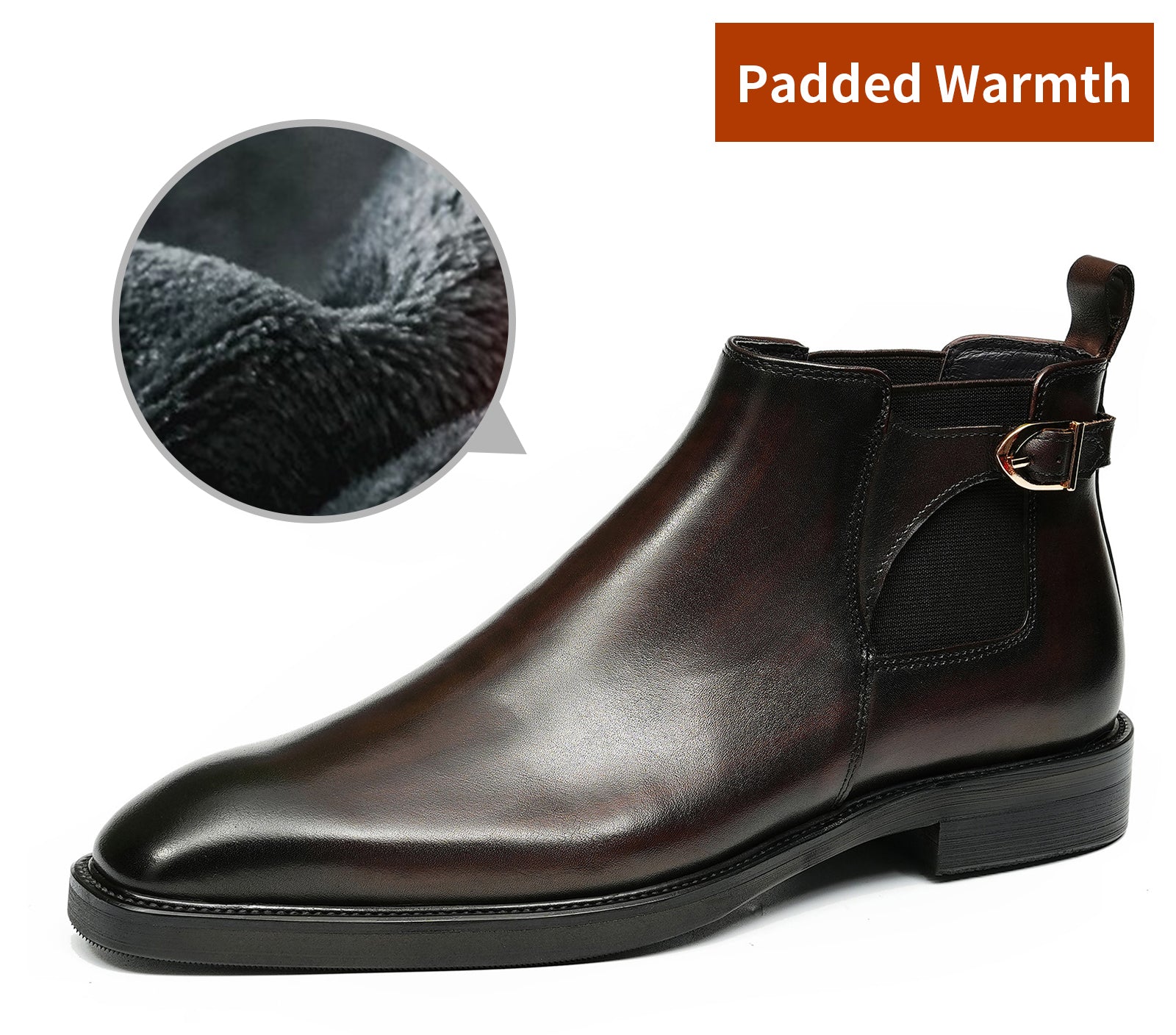 Men's Handmade Formal Buckle Chelsea Boots