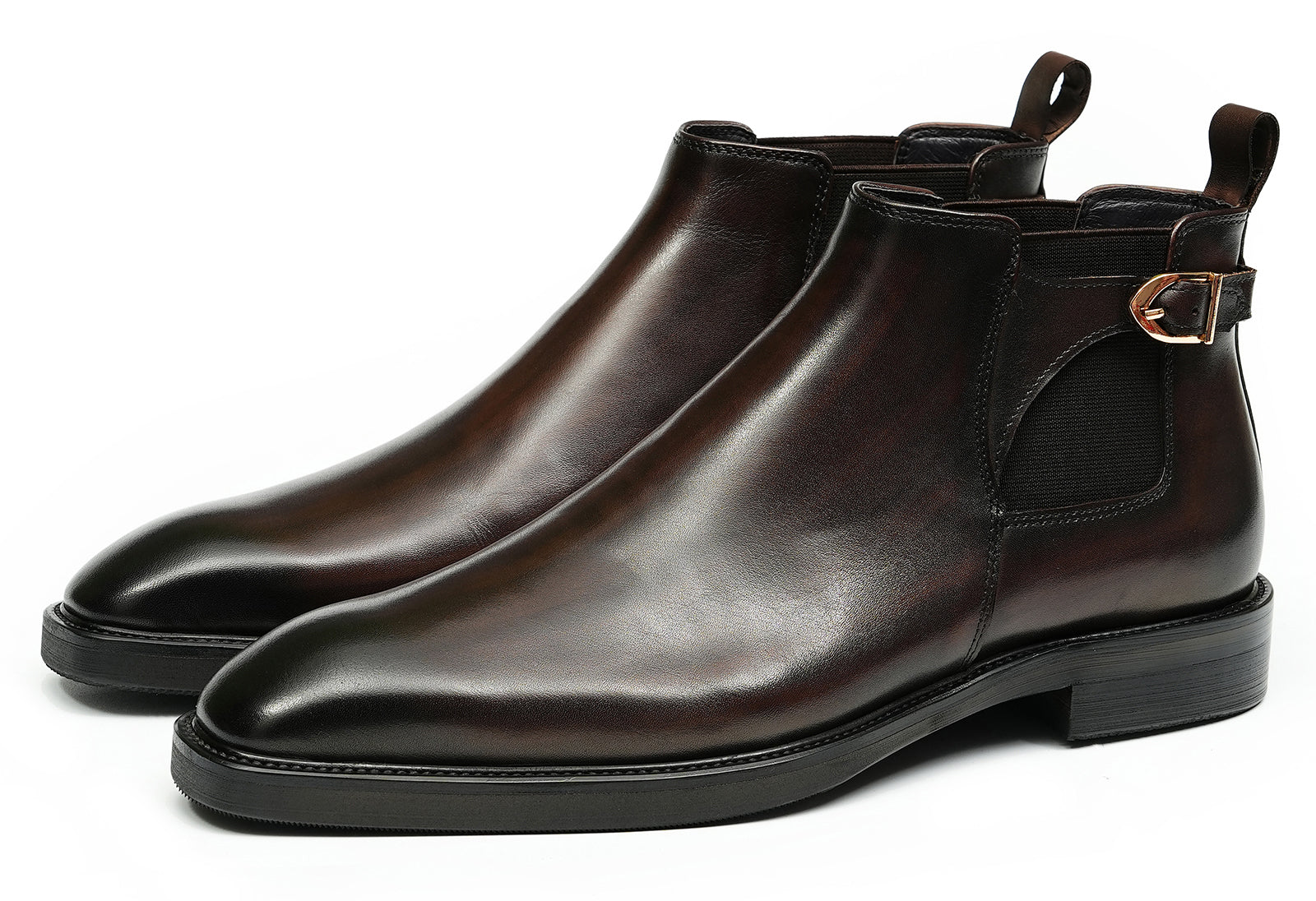 Men's Handmade Formal Buckle Chelsea Boots