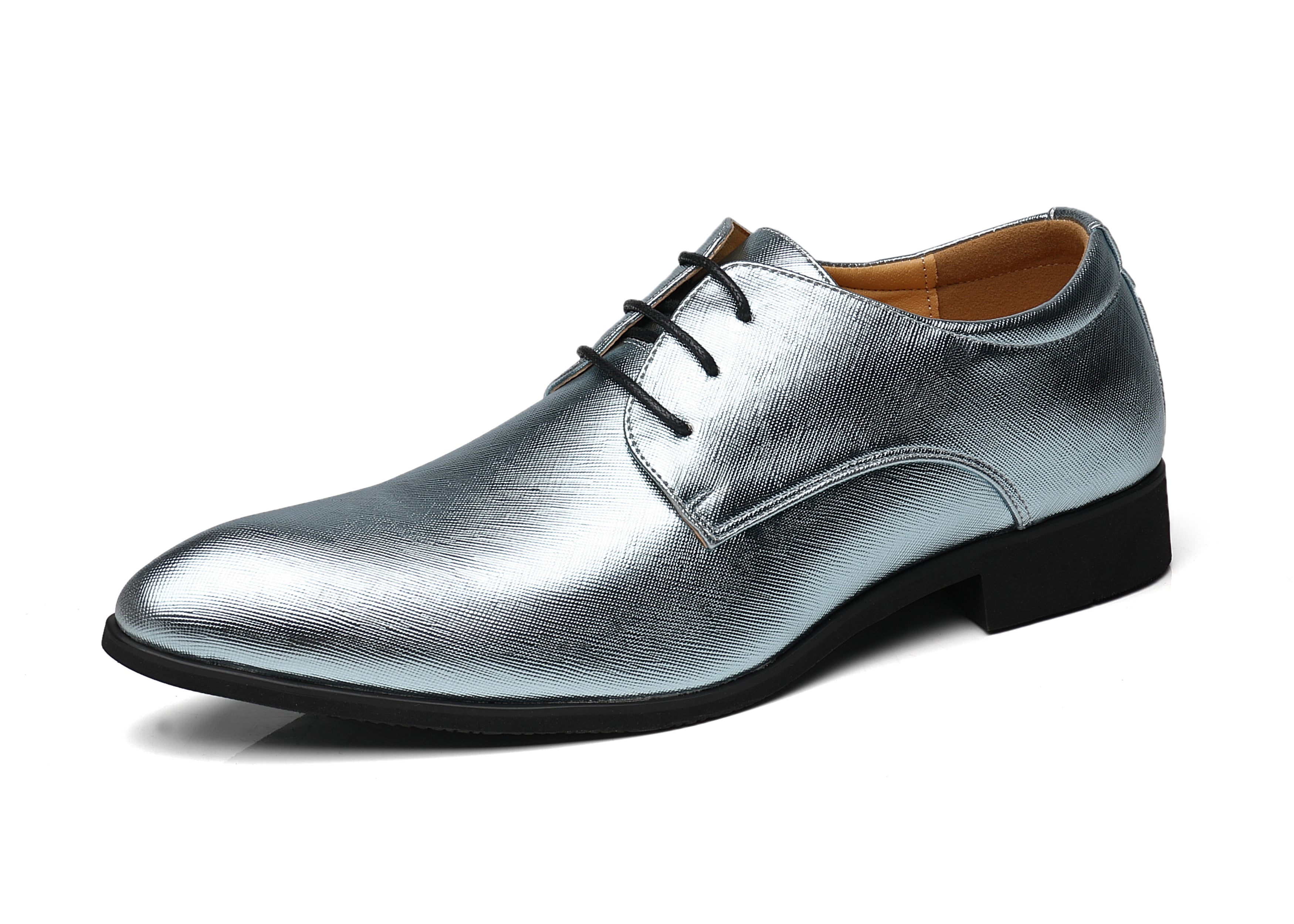 Men's Plain Matte Leather Derby Shoes