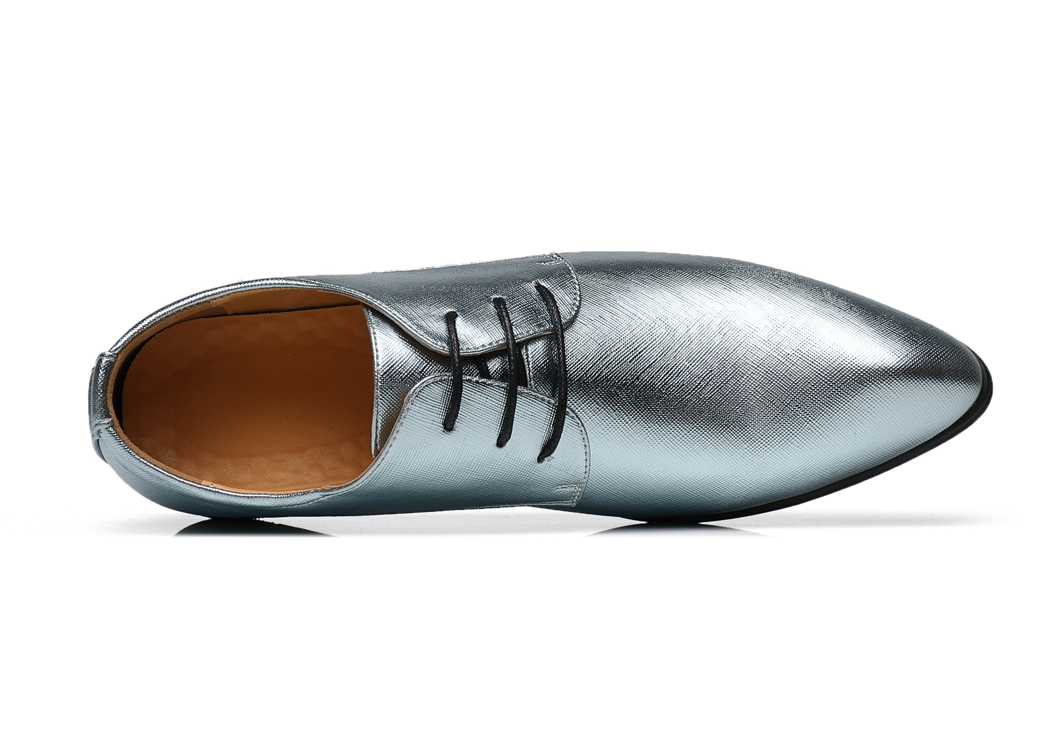 Men's Plain Matte Leather Derby Shoes