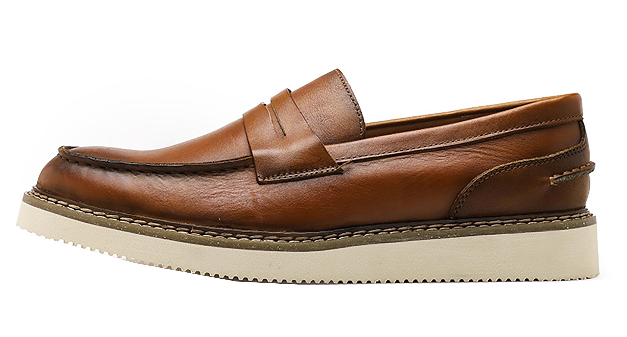 Men's Classic Genuine Leather Tuxedo Penny Loafers