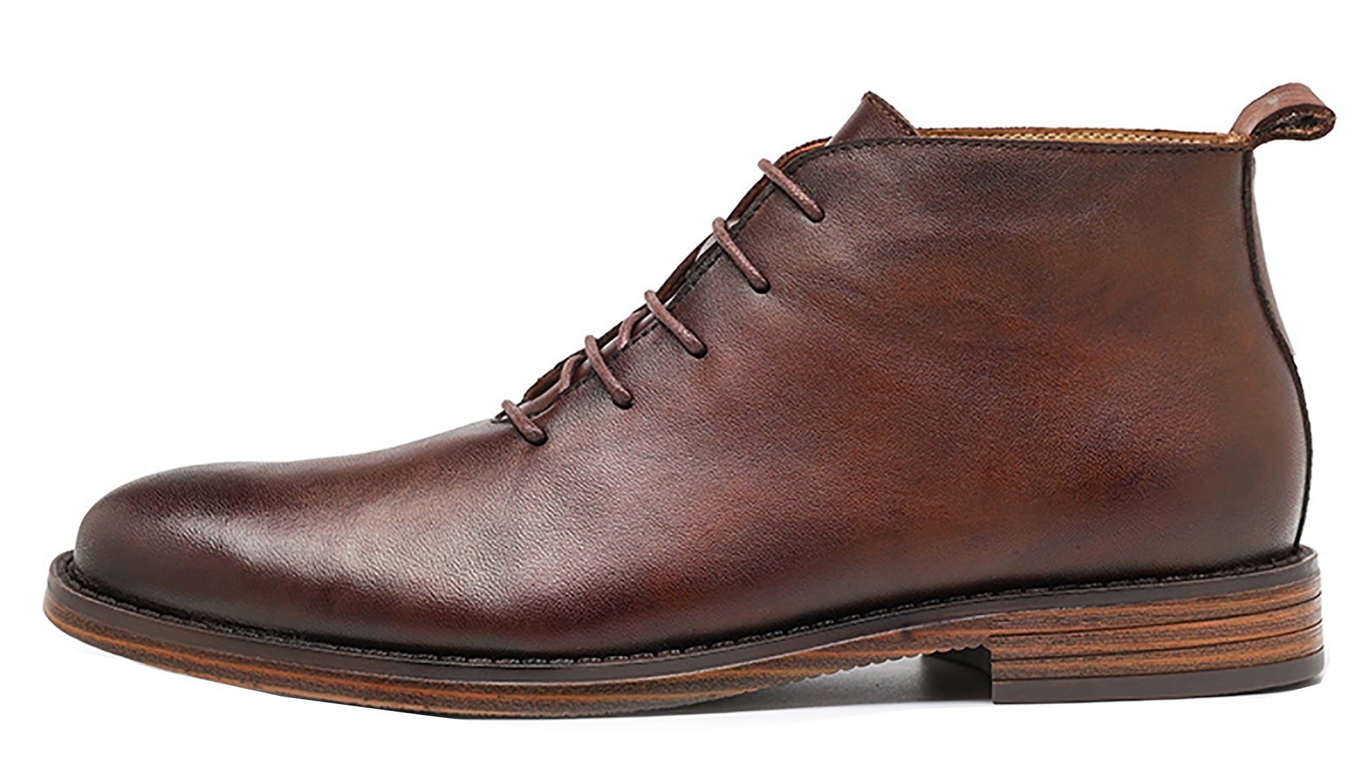 Men's Genuine Handmade Plain Toe Chukka Derby Boots
