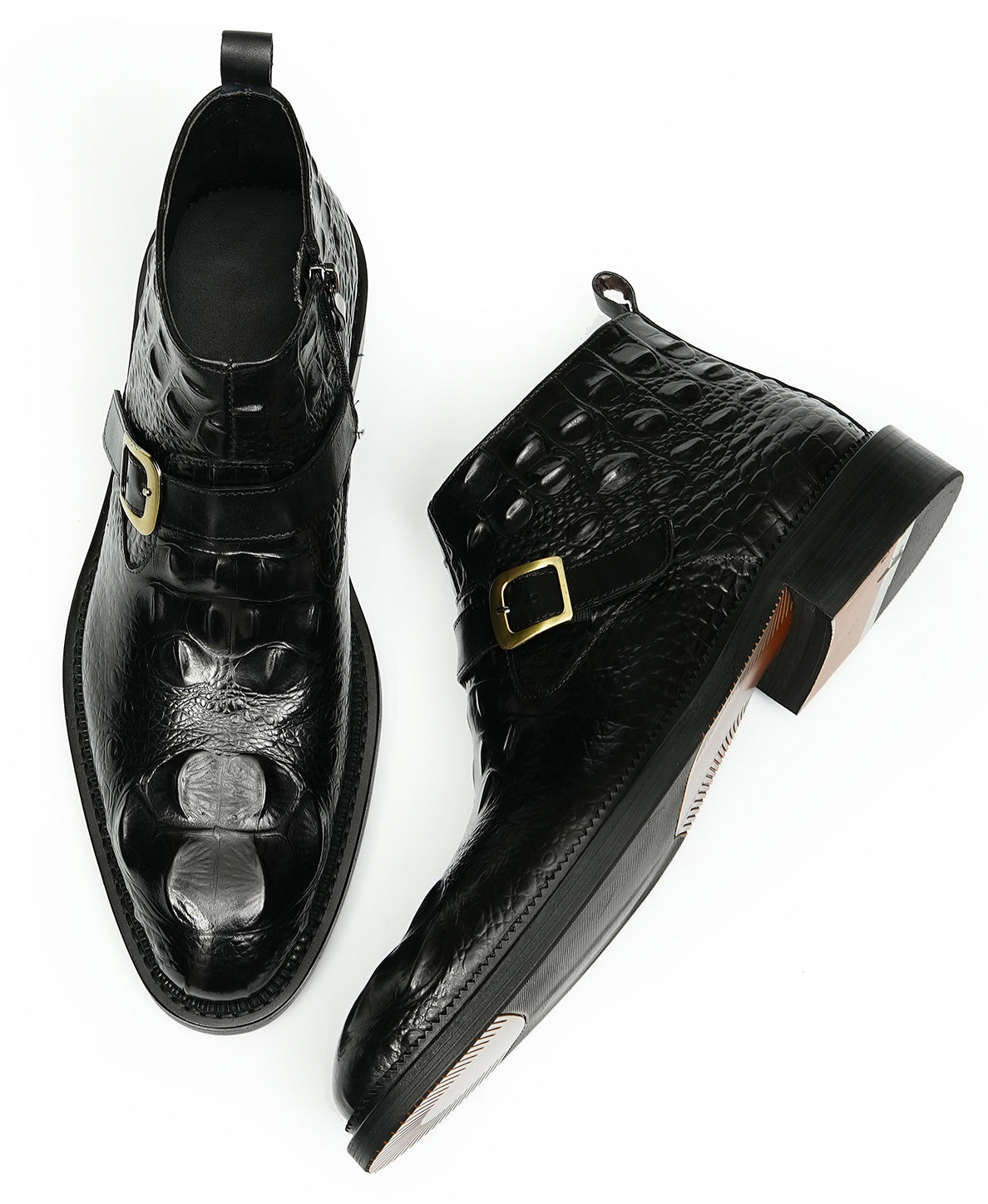 Men's Fashion Handmade Buckle Dress Boots