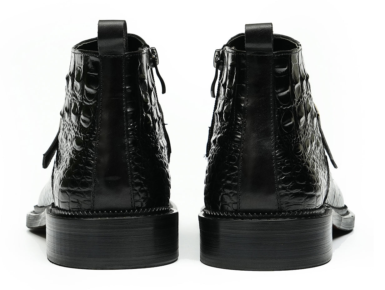 Men's Fashion Handmade Buckle Dress Boots