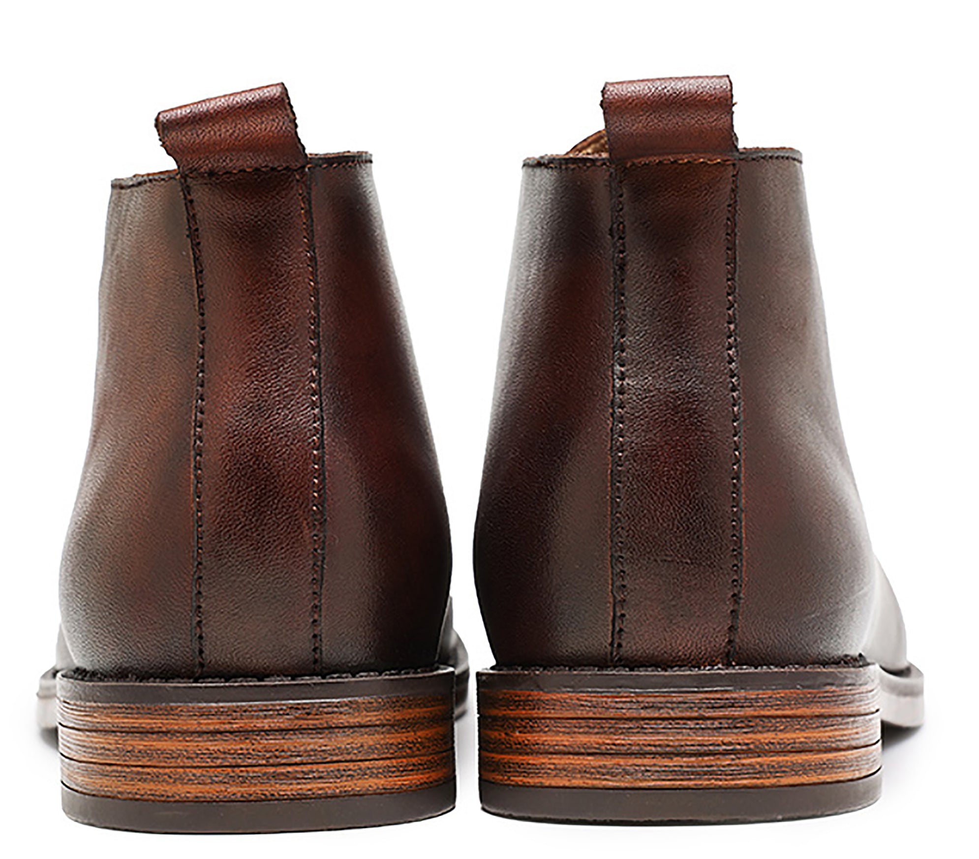 Men's Genuine Handmade Plain Toe Chukka Derby Boots