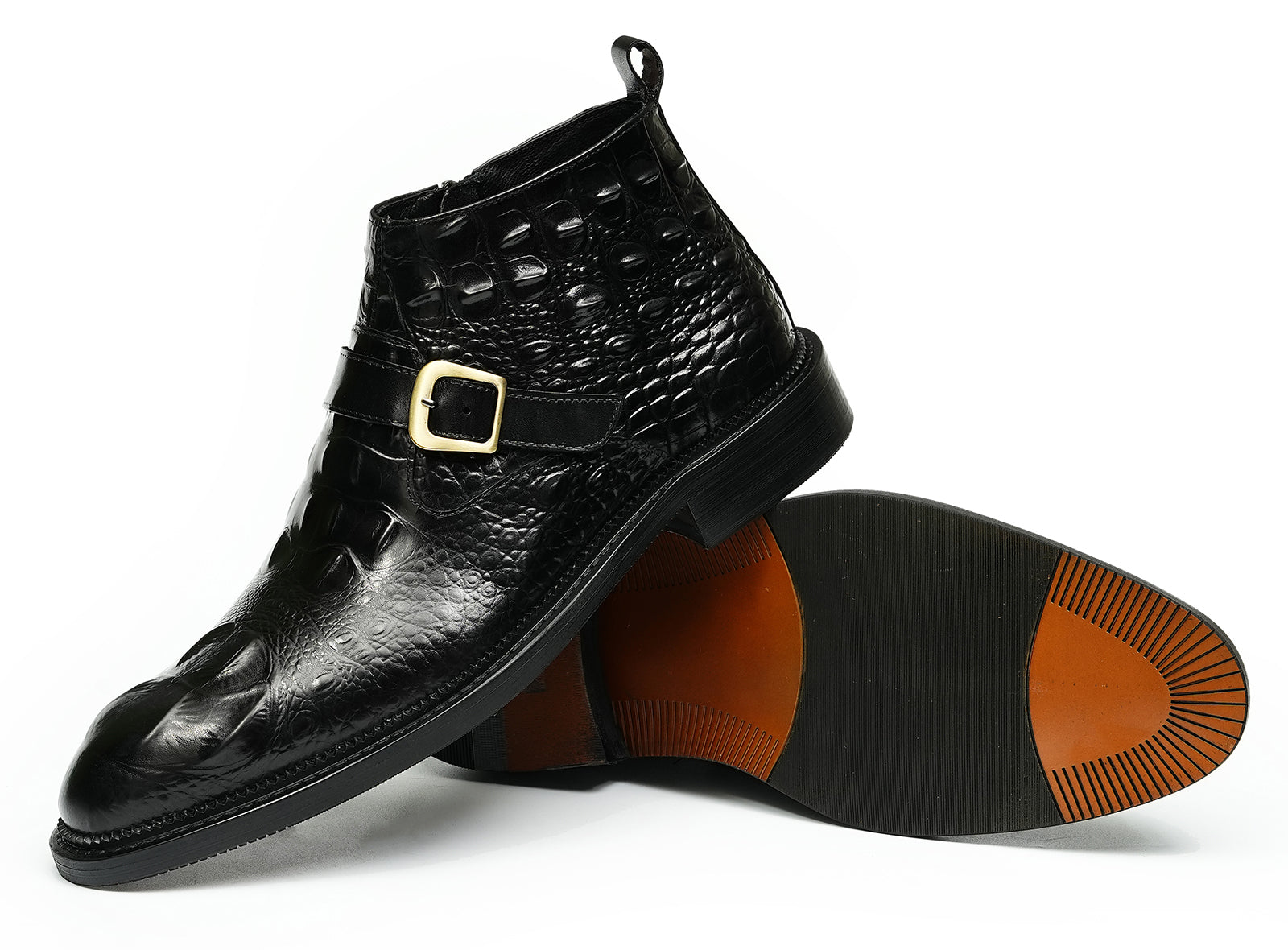 Men's Fashion Handmade Buckle Dress Boots