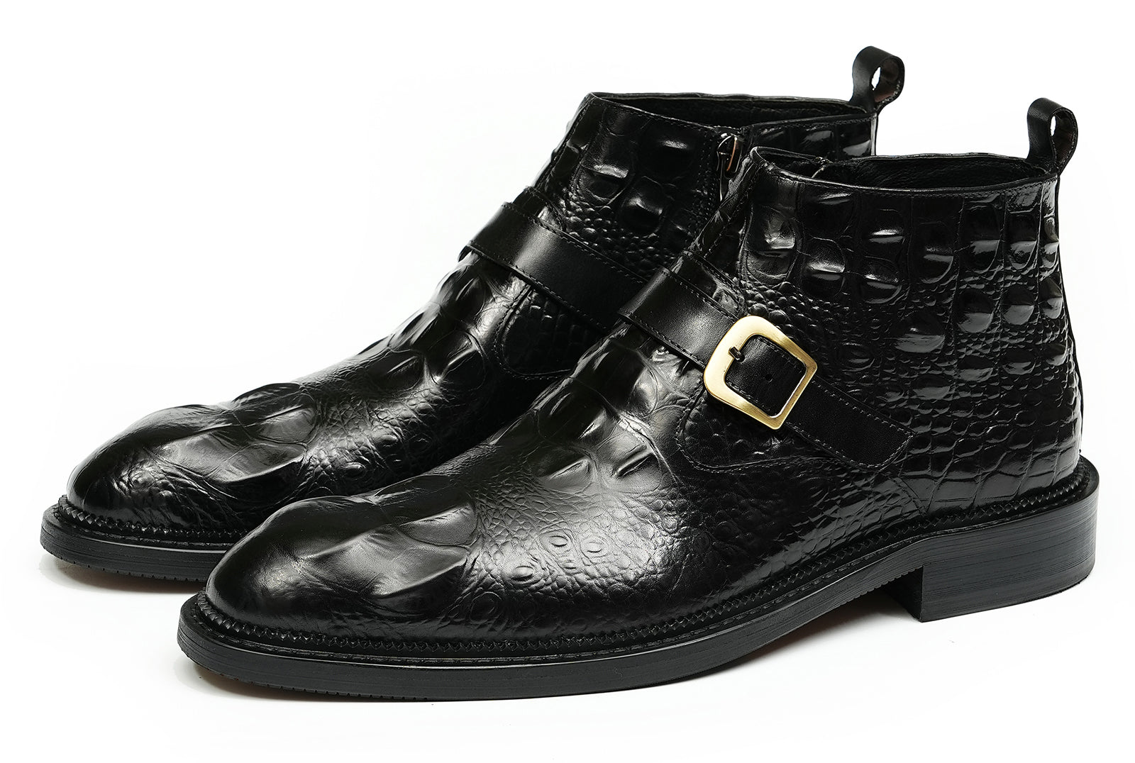 Men's Fashion Handmade Buckle Dress Boots
