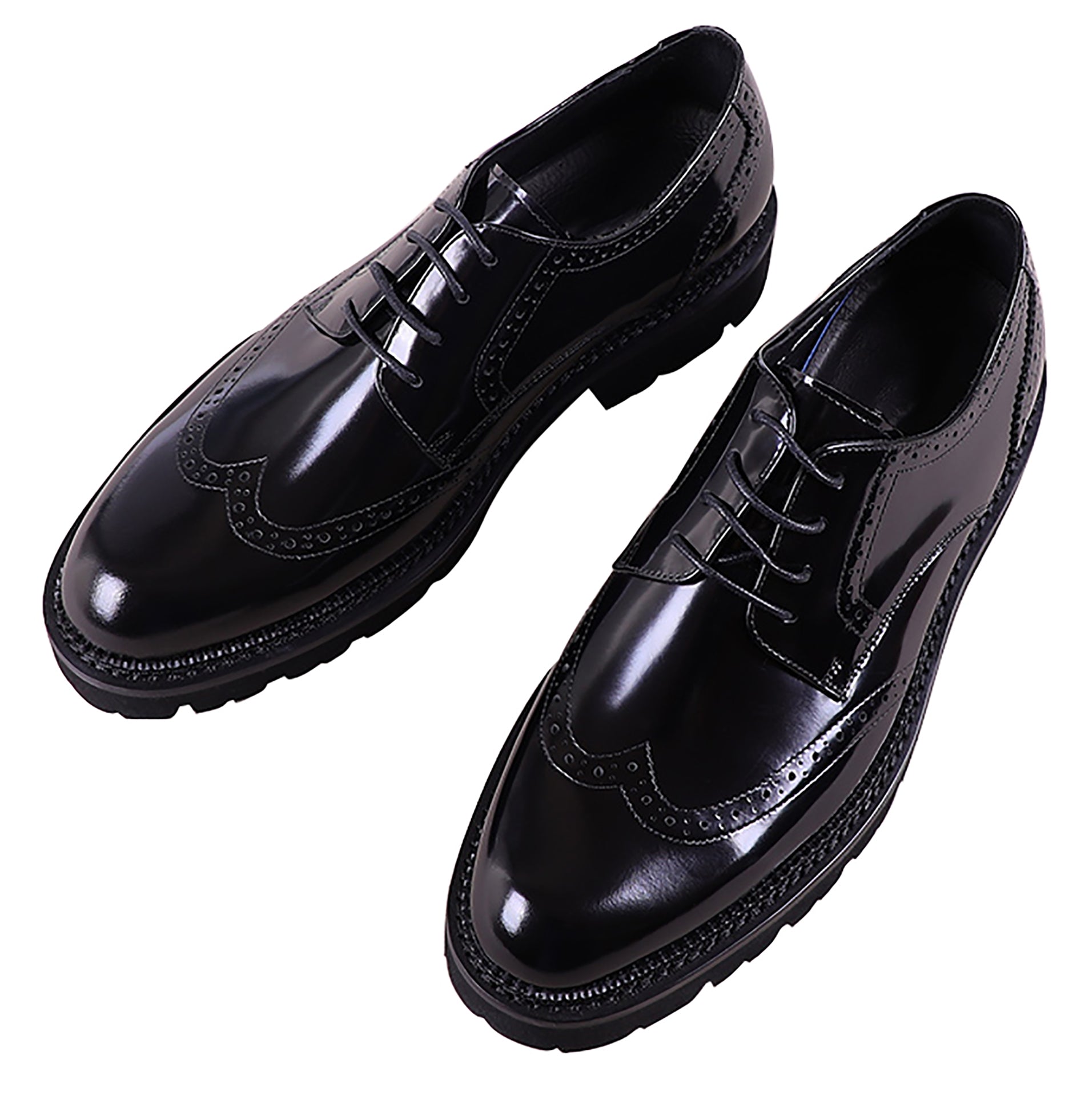 Wingtips Men's Handmade Formal Wingtips Brogues Derby – Santimon