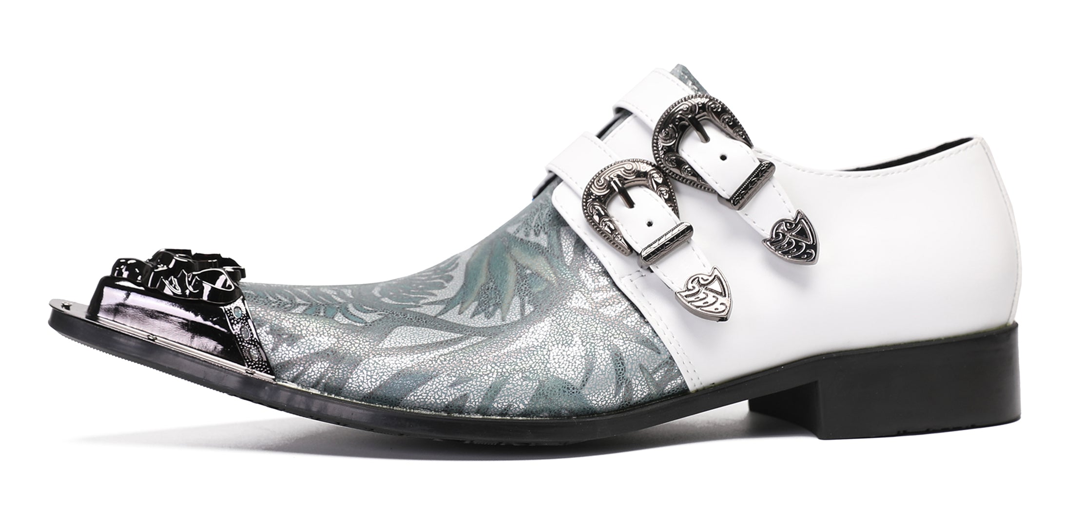 Mens Casual Dress Two Tone Western Loafers