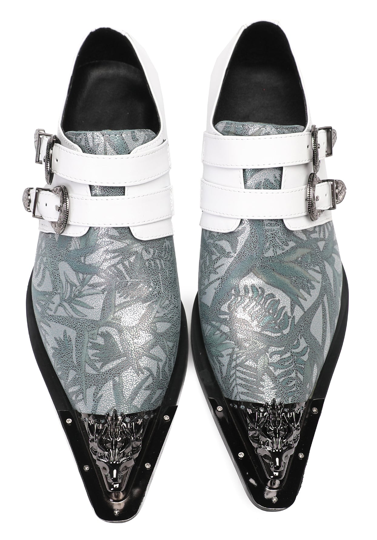 Mens Casual Dress Two Tone Western Loafers
