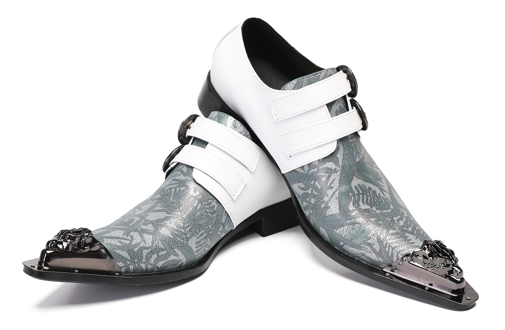Mens Casual Dress Two Tone Western Loafers