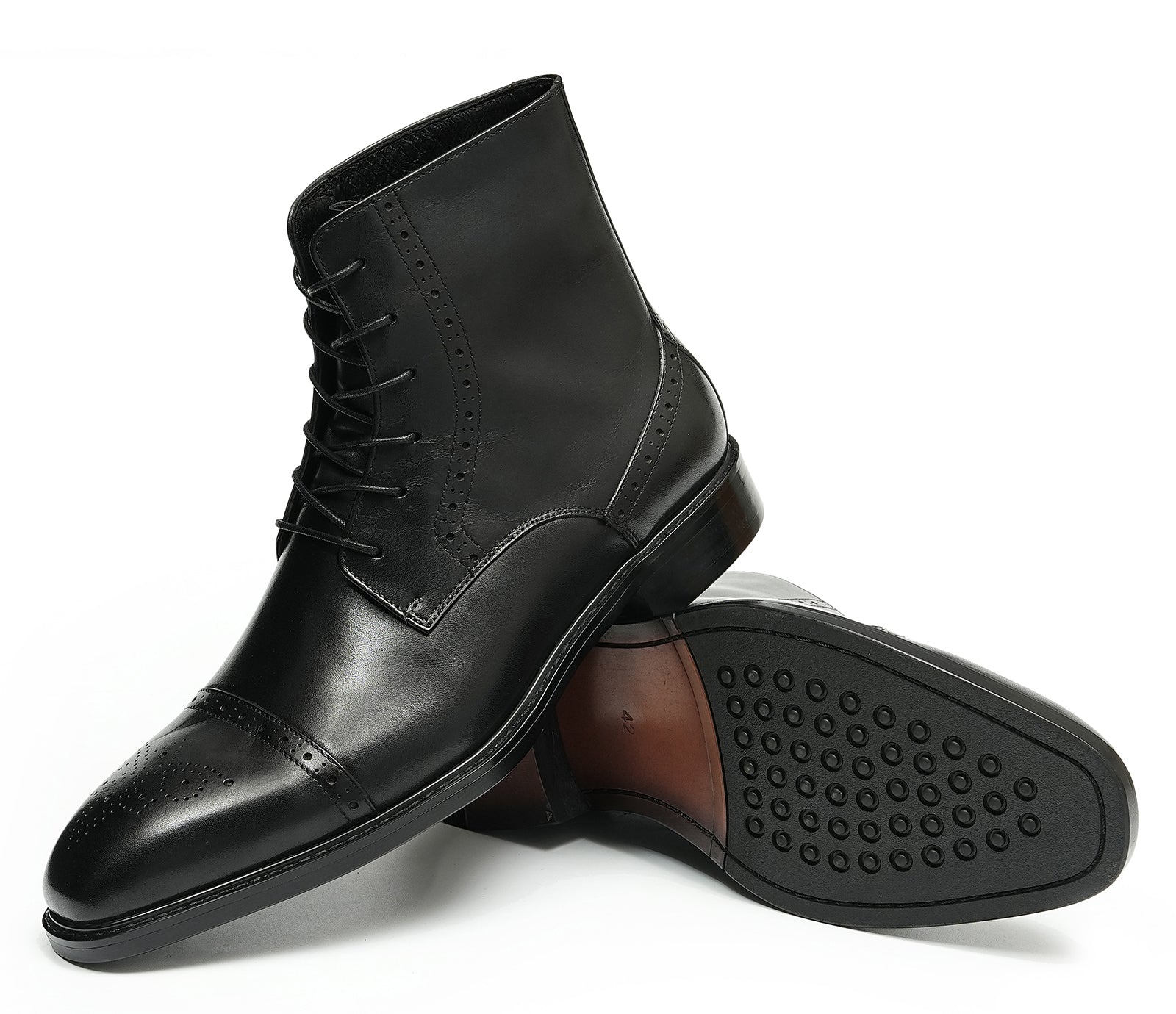 Men's Handmade Dress Wingtips Brogues Oxfords Boots