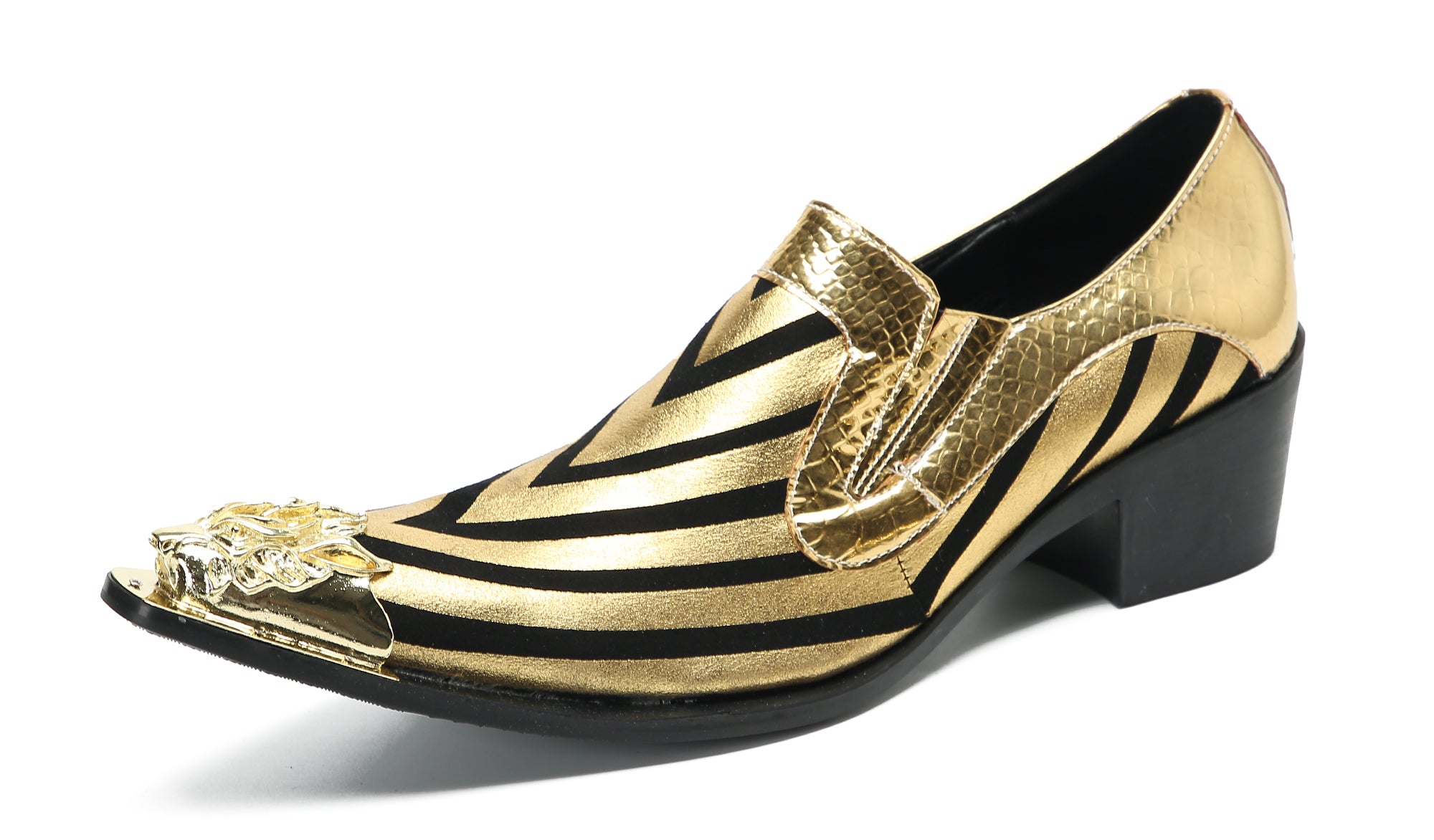 Men's Casual Metal-Tip Toe Western Loafers
