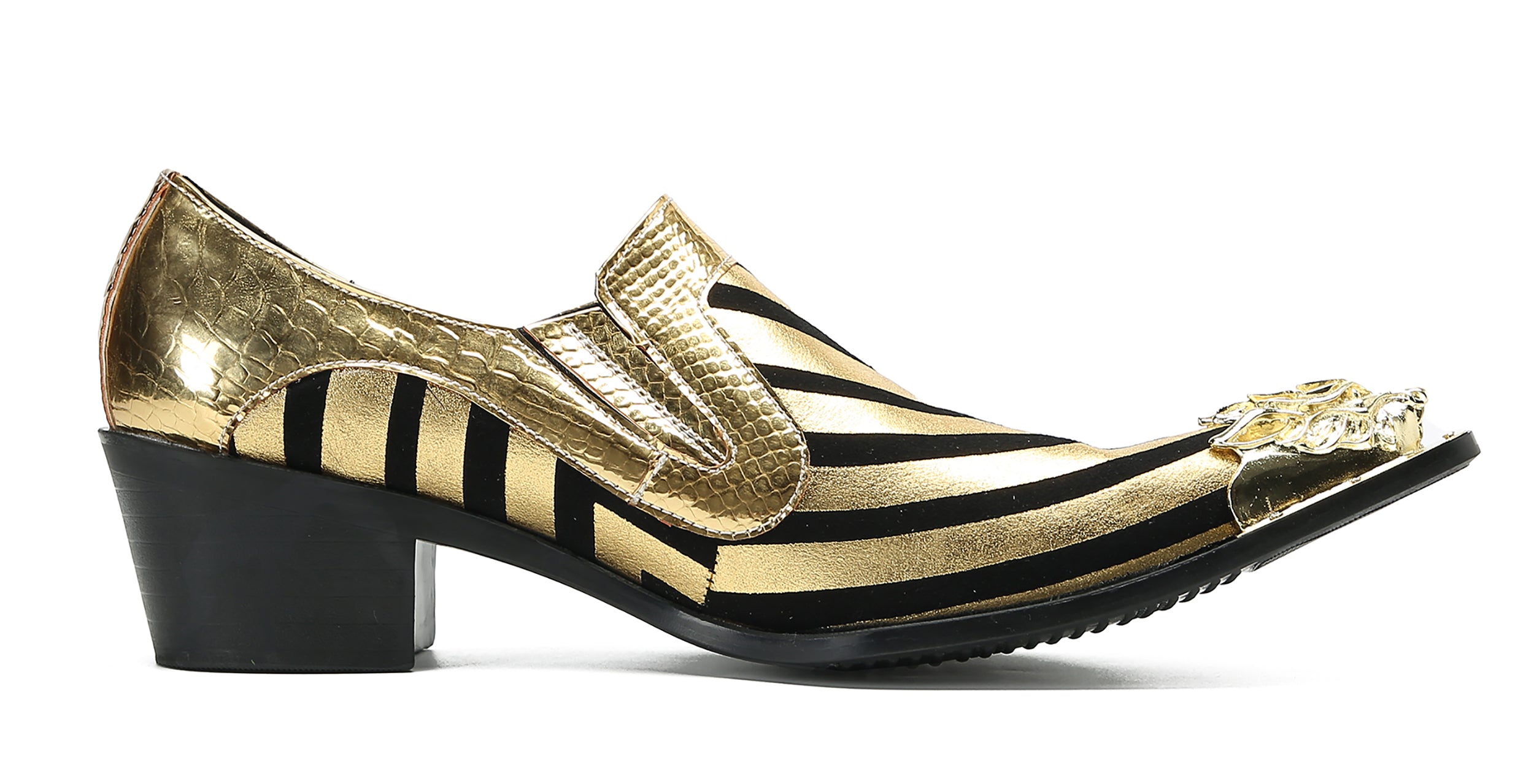 Men's Casual Metal-Tip Toe Western Loafers