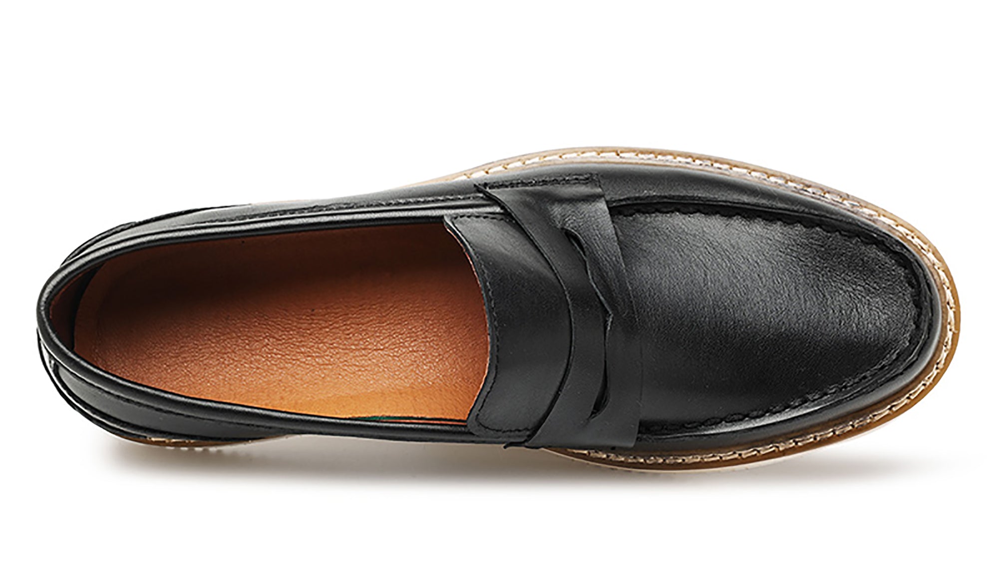 Men's Classic Genuine Leather Tuxedo Penny Loafers