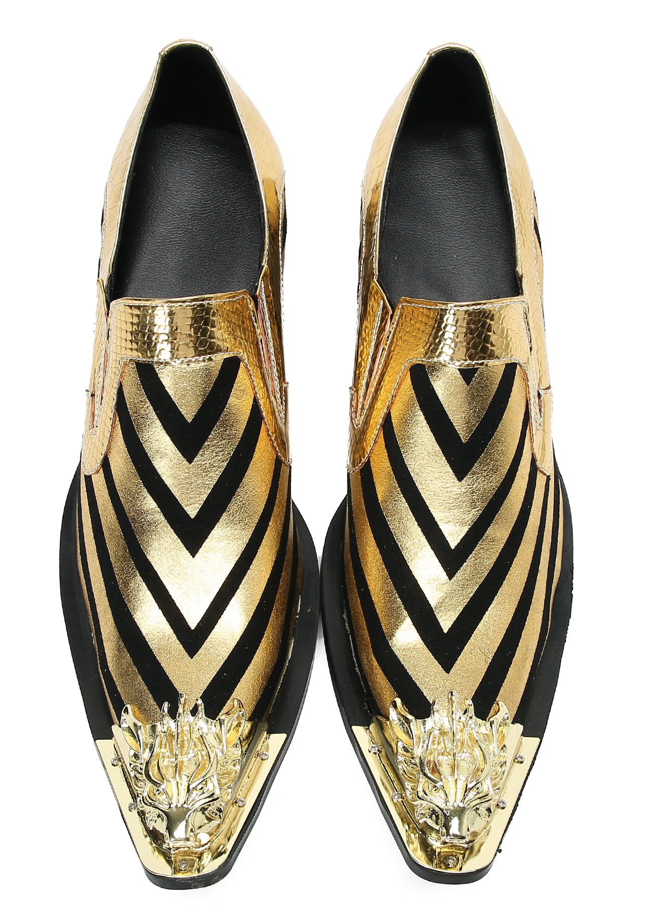 Men's Casual Metal-Tip Toe Western Loafers