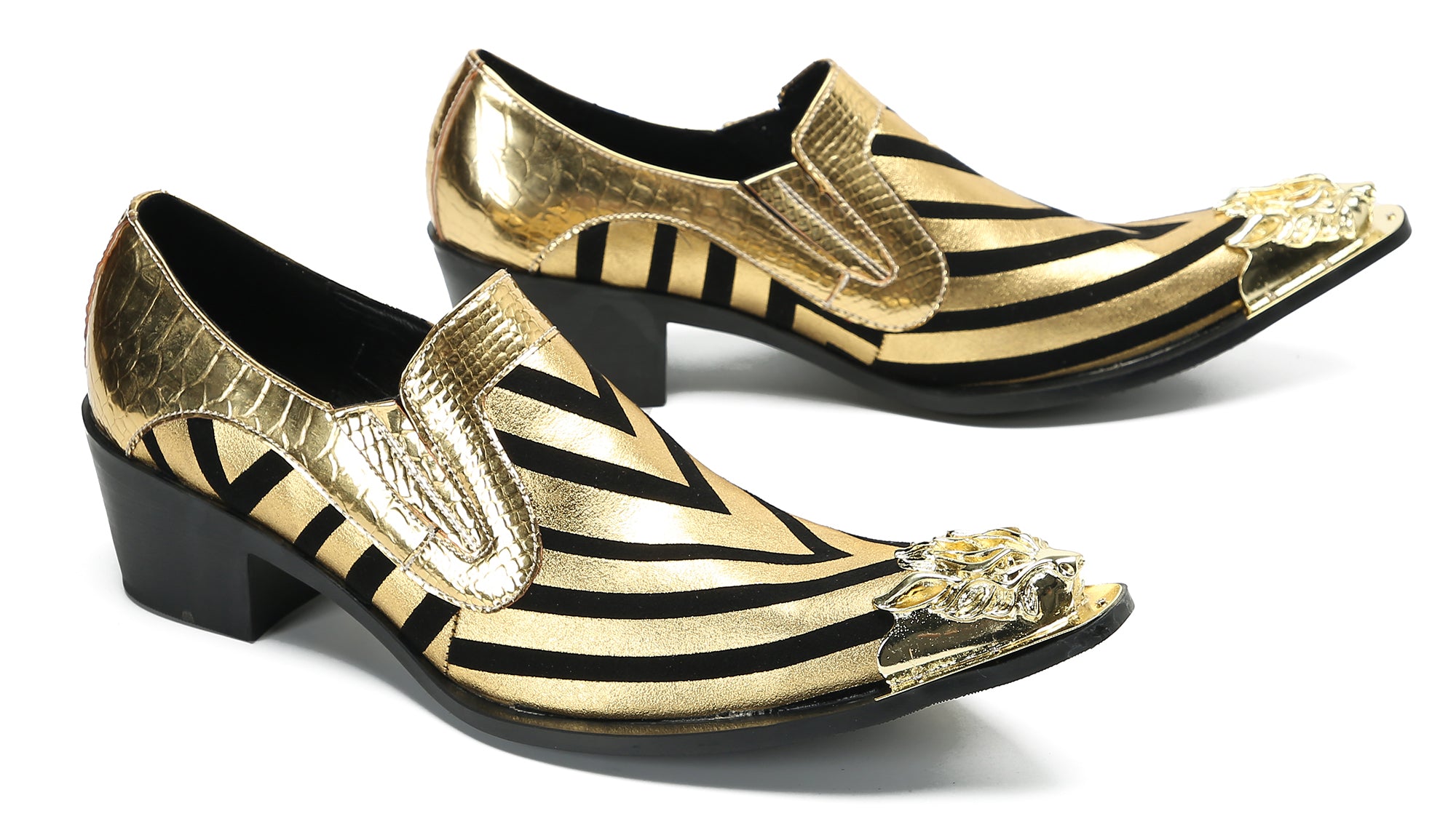Men's Casual Metal-Tip Toe Western Loafers