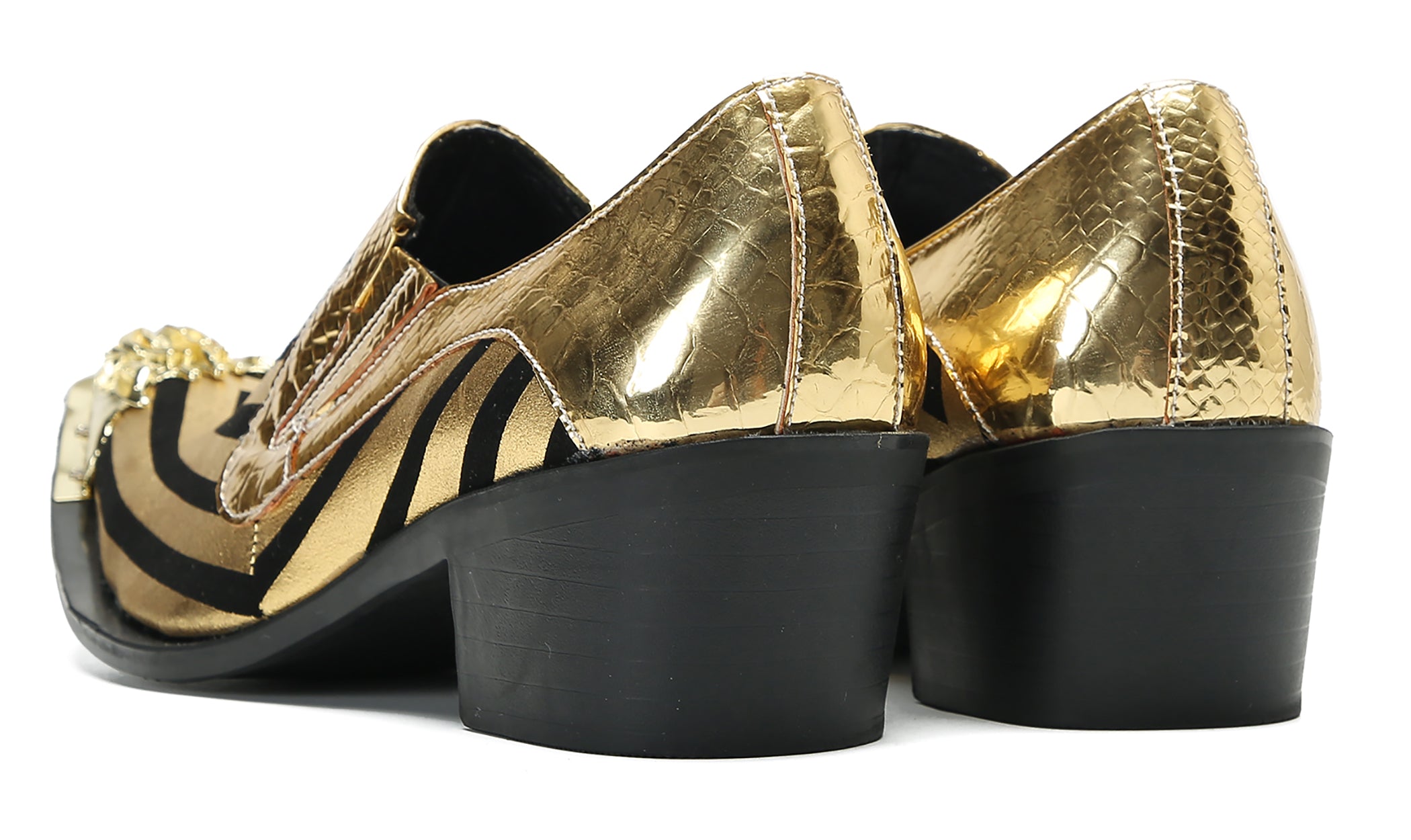 Men's Casual Metal-Tip Toe Western Loafers