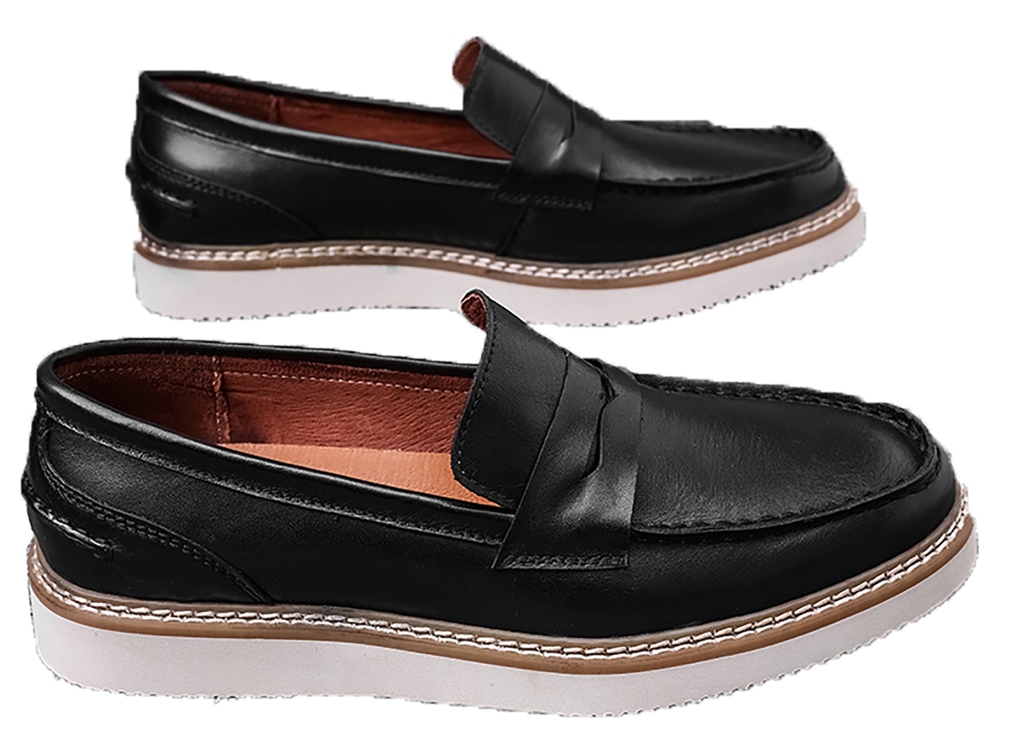 Men's Classic Genuine Leather Tuxedo Penny Loafers