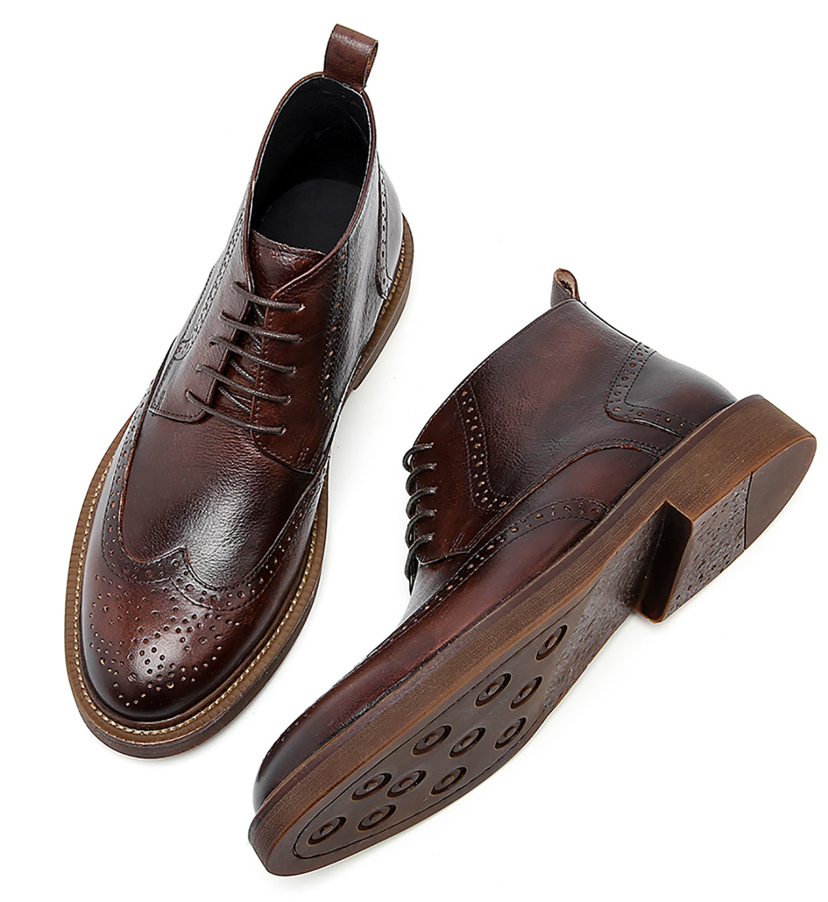 Men's Dress Longwing Brogues Oxford Boots