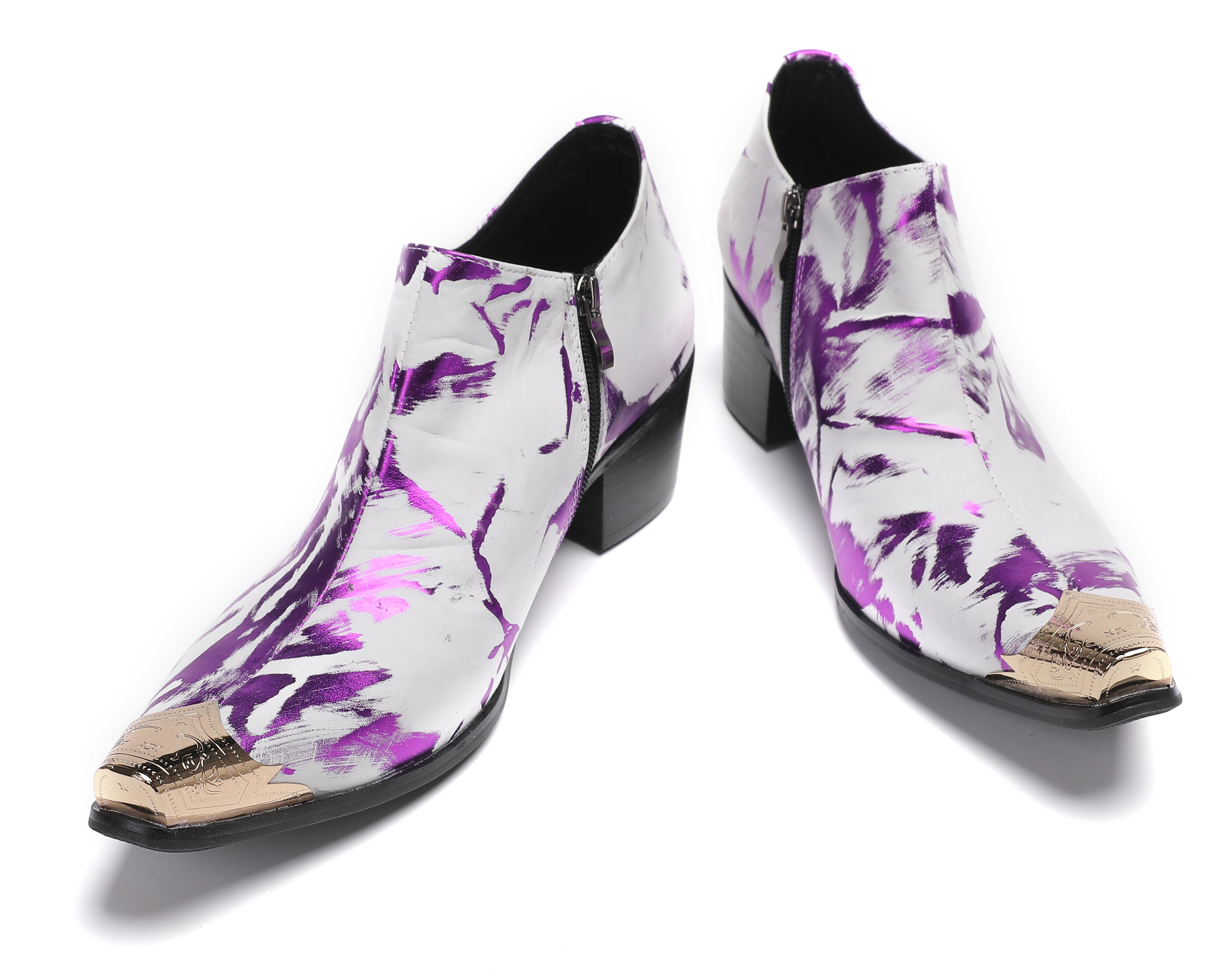 Men's Metal-Tip Toe Graffiti Opera Pumps