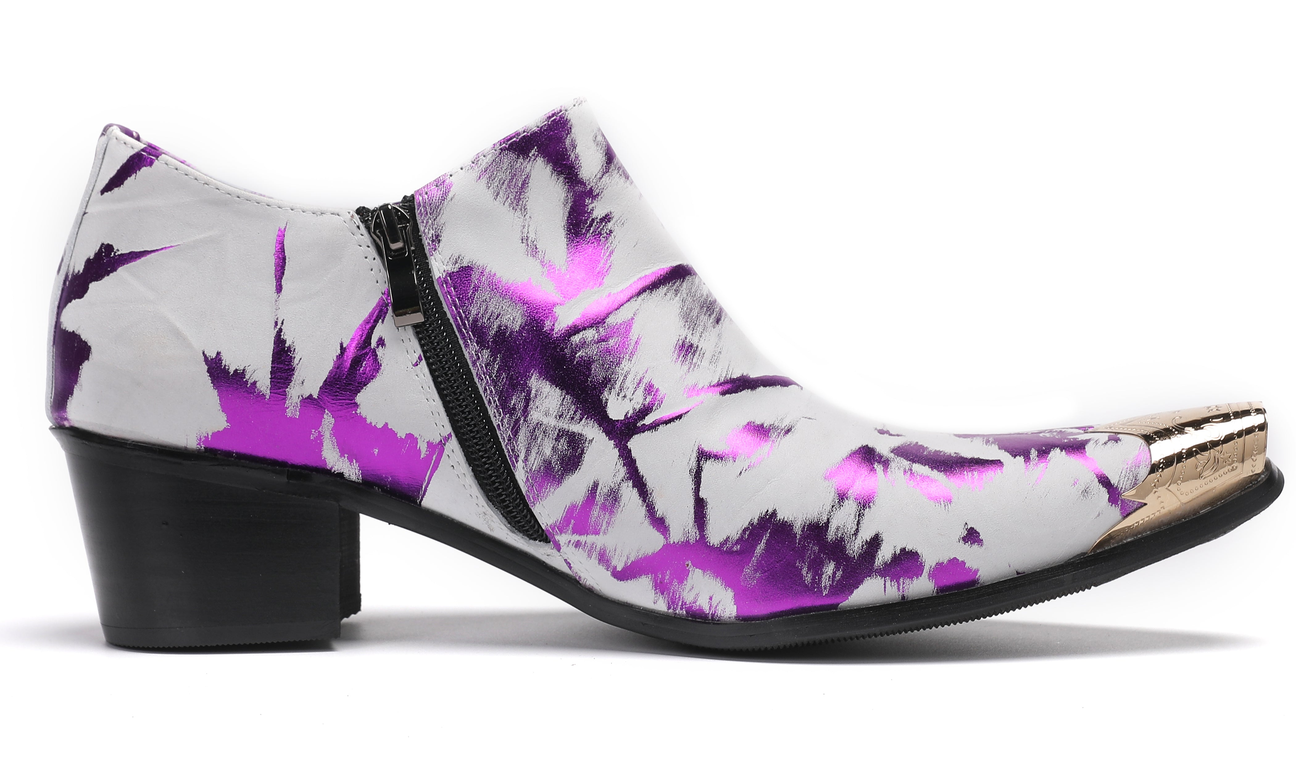Men's Metal-Tip Toe Graffiti Opera Pumps
