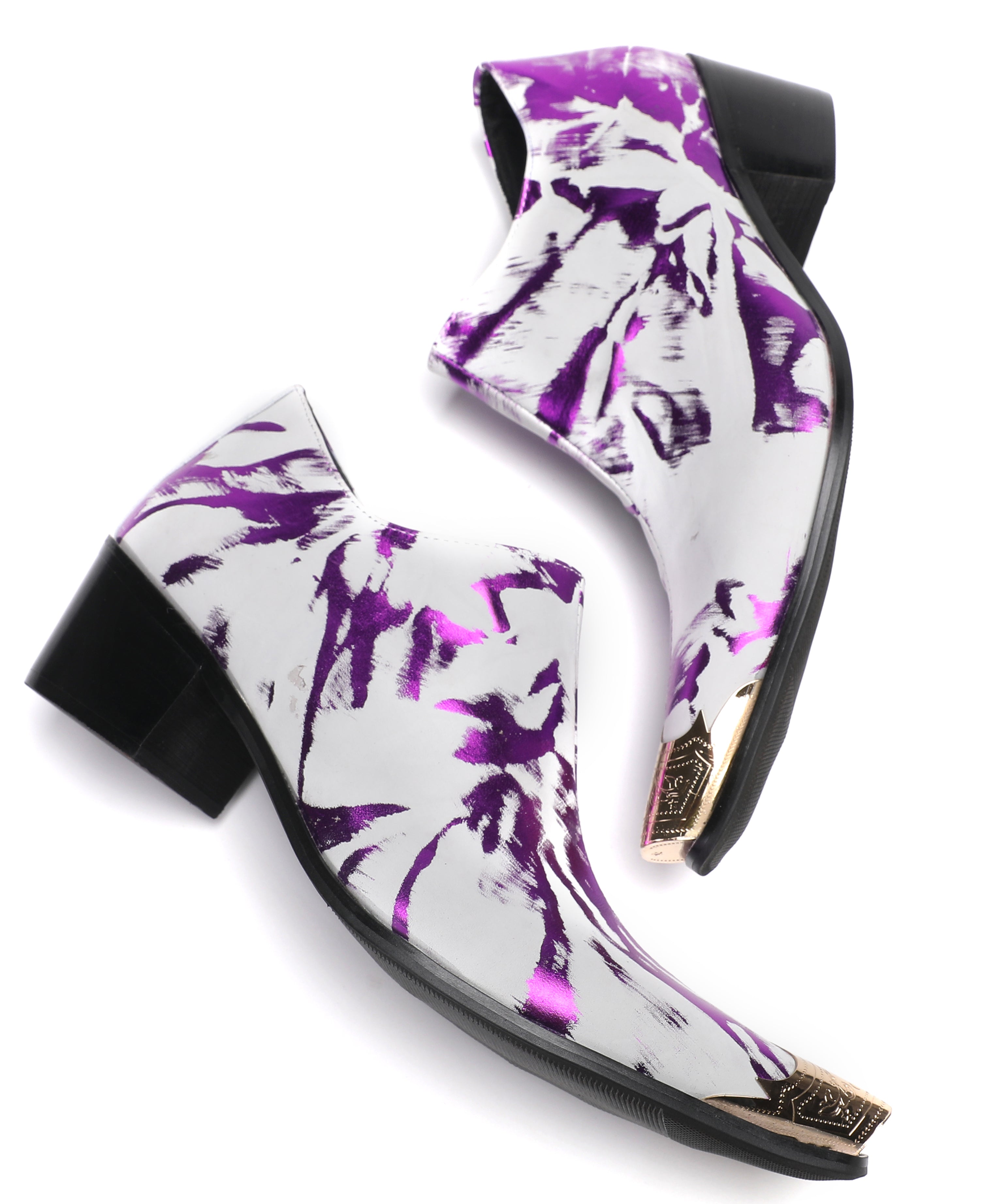 Men's Metal-Tip Toe Graffiti Opera Pumps