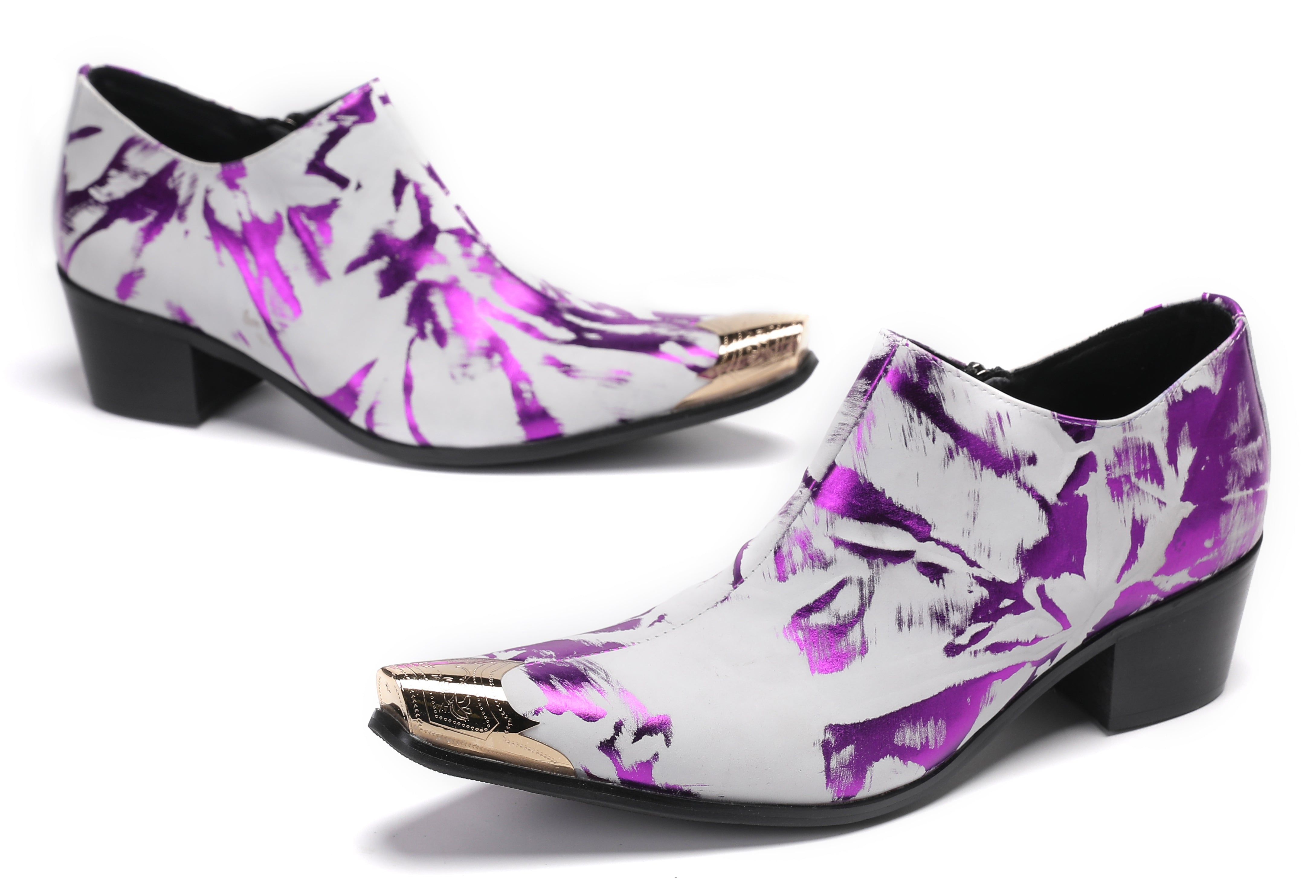 Men's Metal-Tip Toe Graffiti Opera Pumps