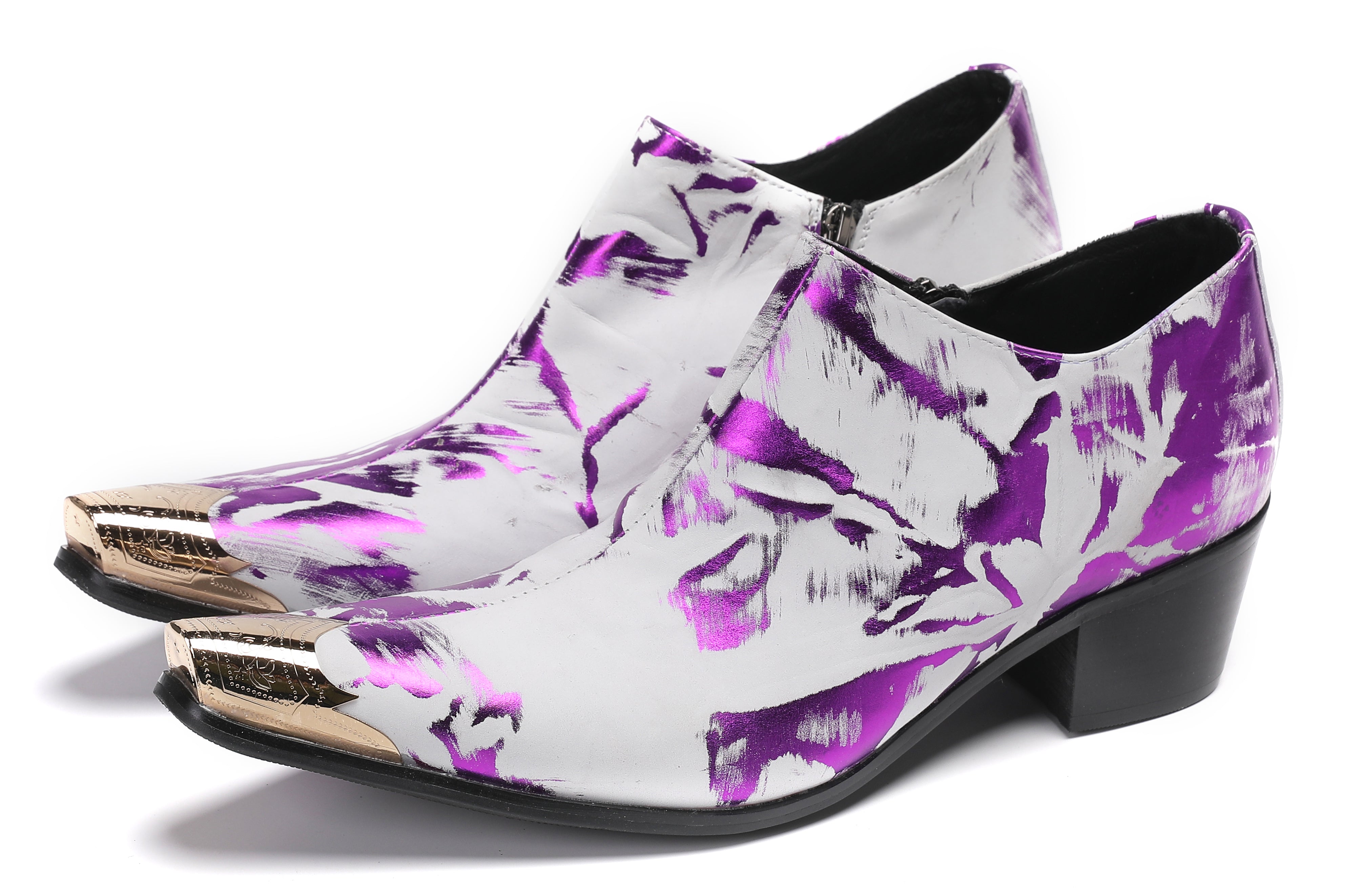 Men's Metal-Tip Toe Graffiti Opera Pumps