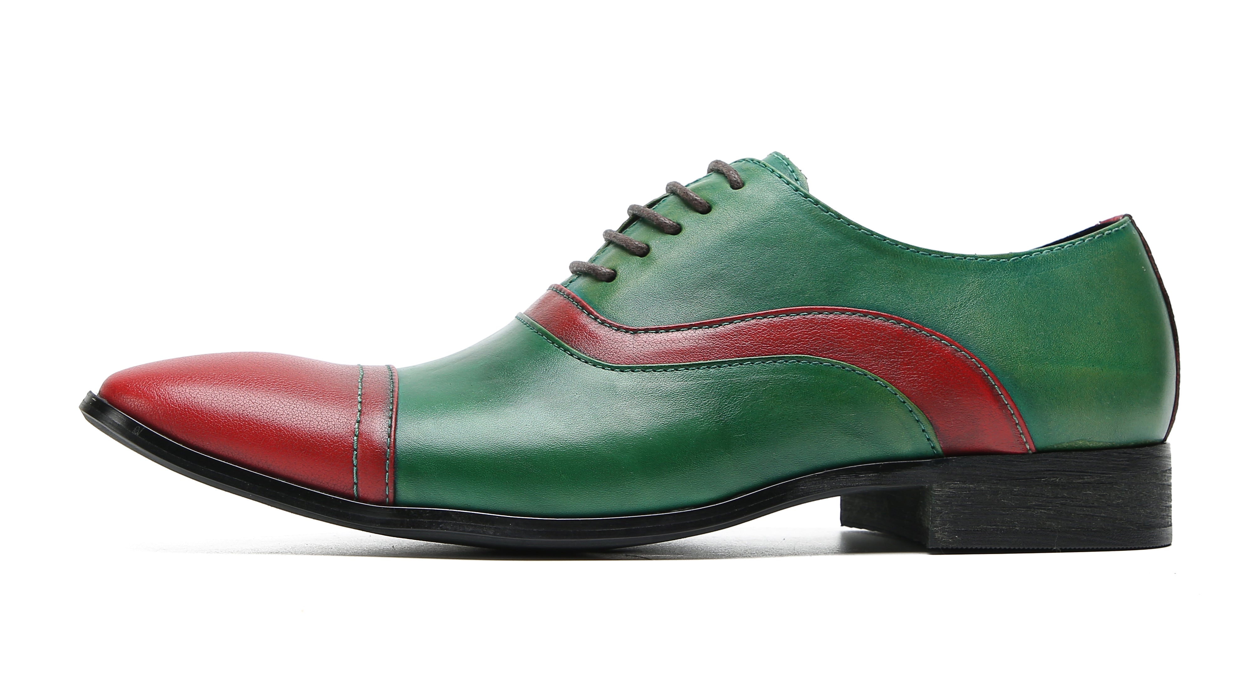 Oxfords de vestir de color con inserción de moda para hombre