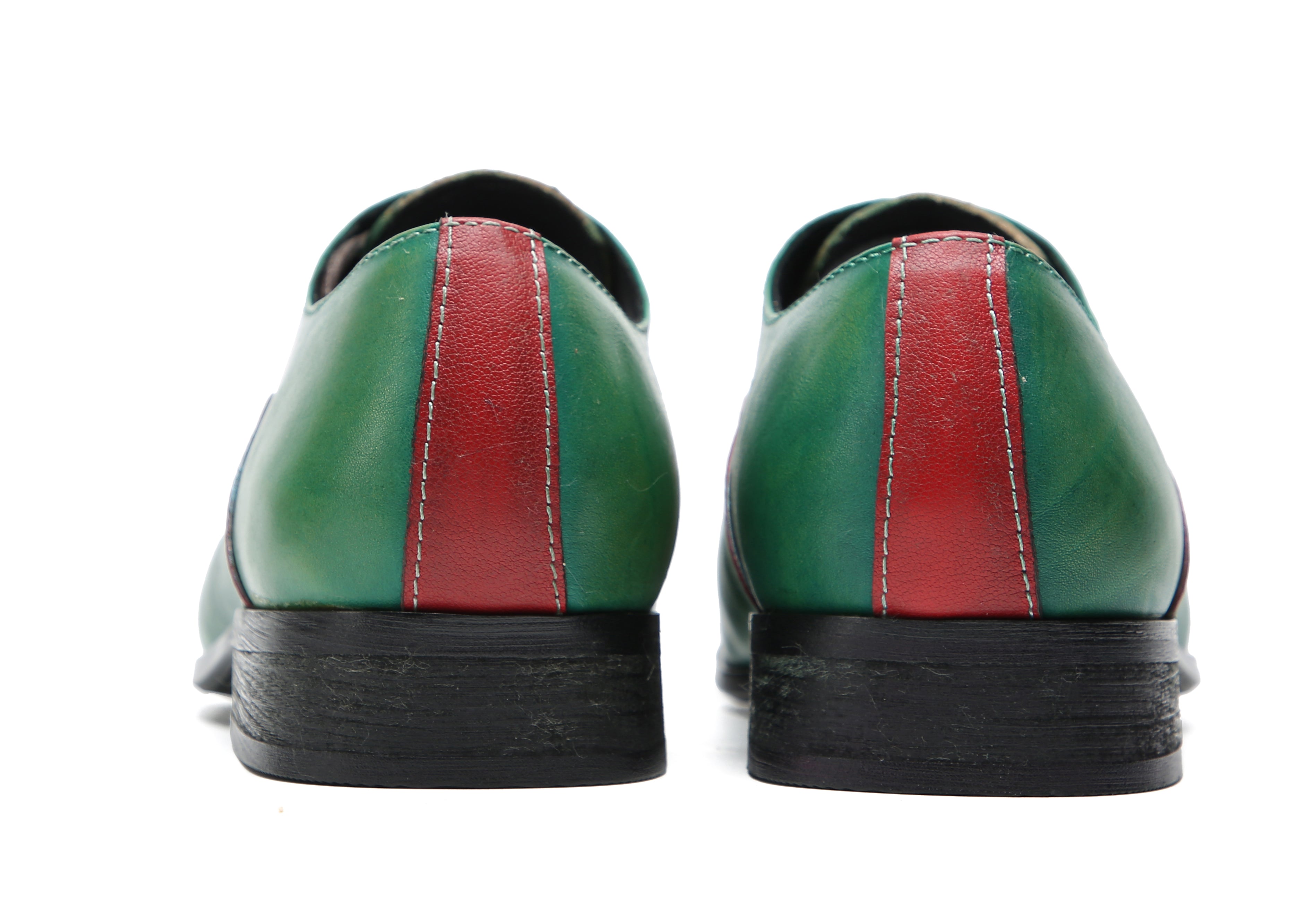 Oxfords de vestir de color con inserción de moda para hombre