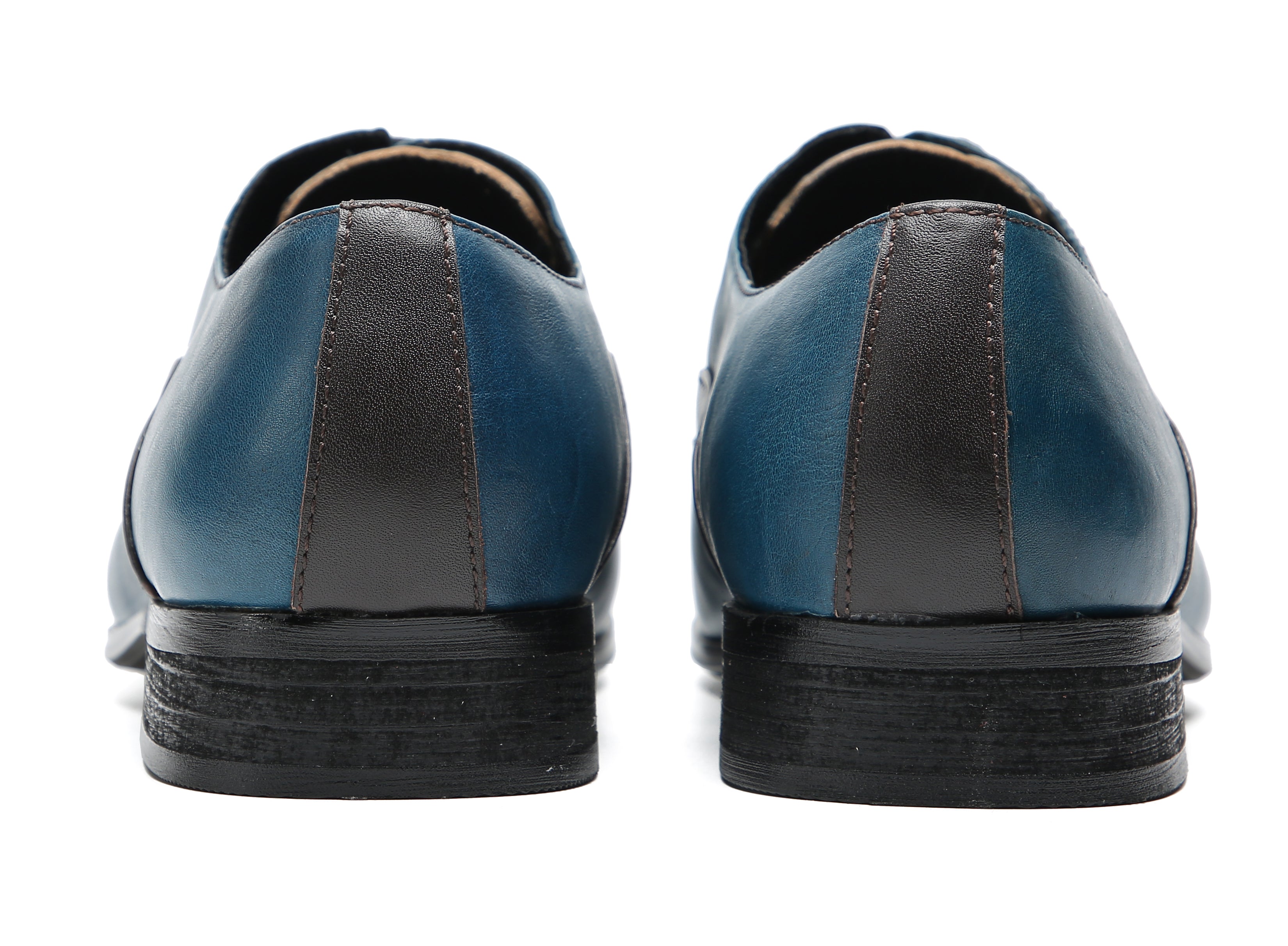Oxfords de vestir de color con inserción de moda para hombre