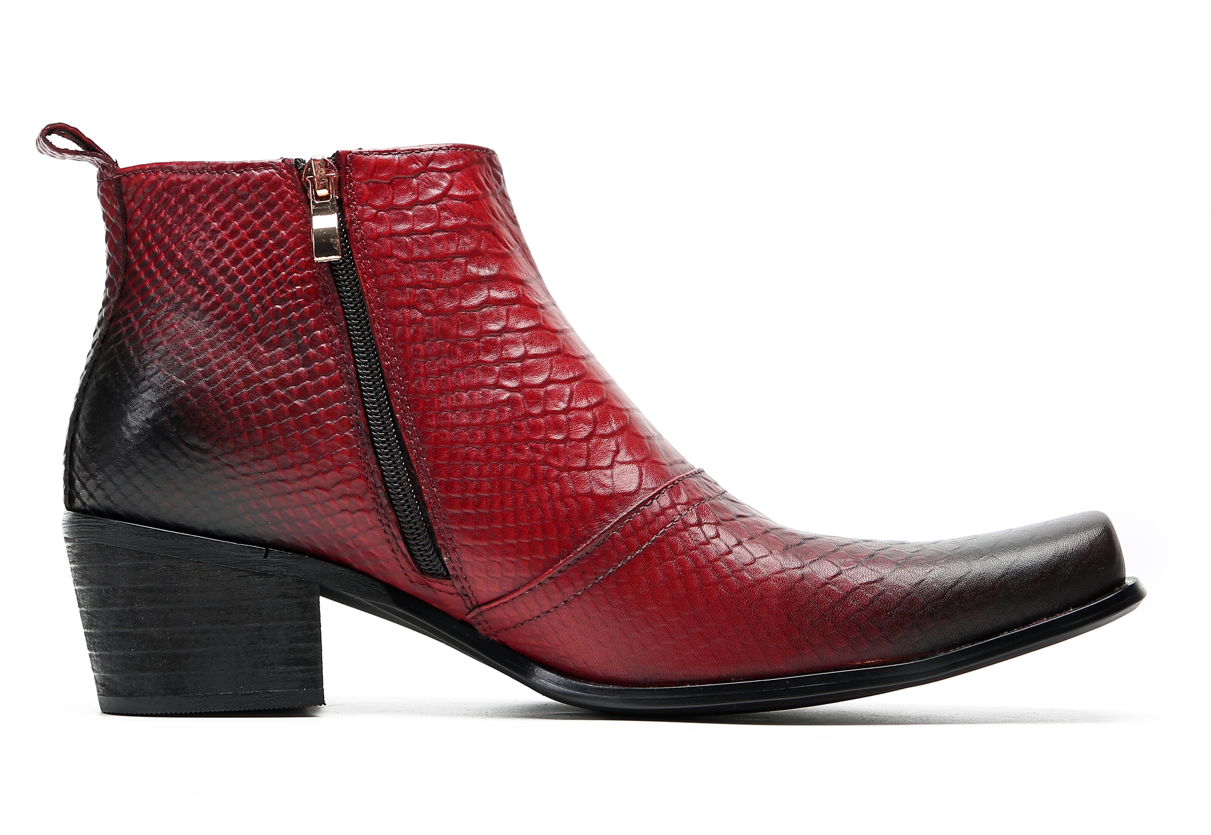Men's Casual Plain Toe Double Buttons Boots