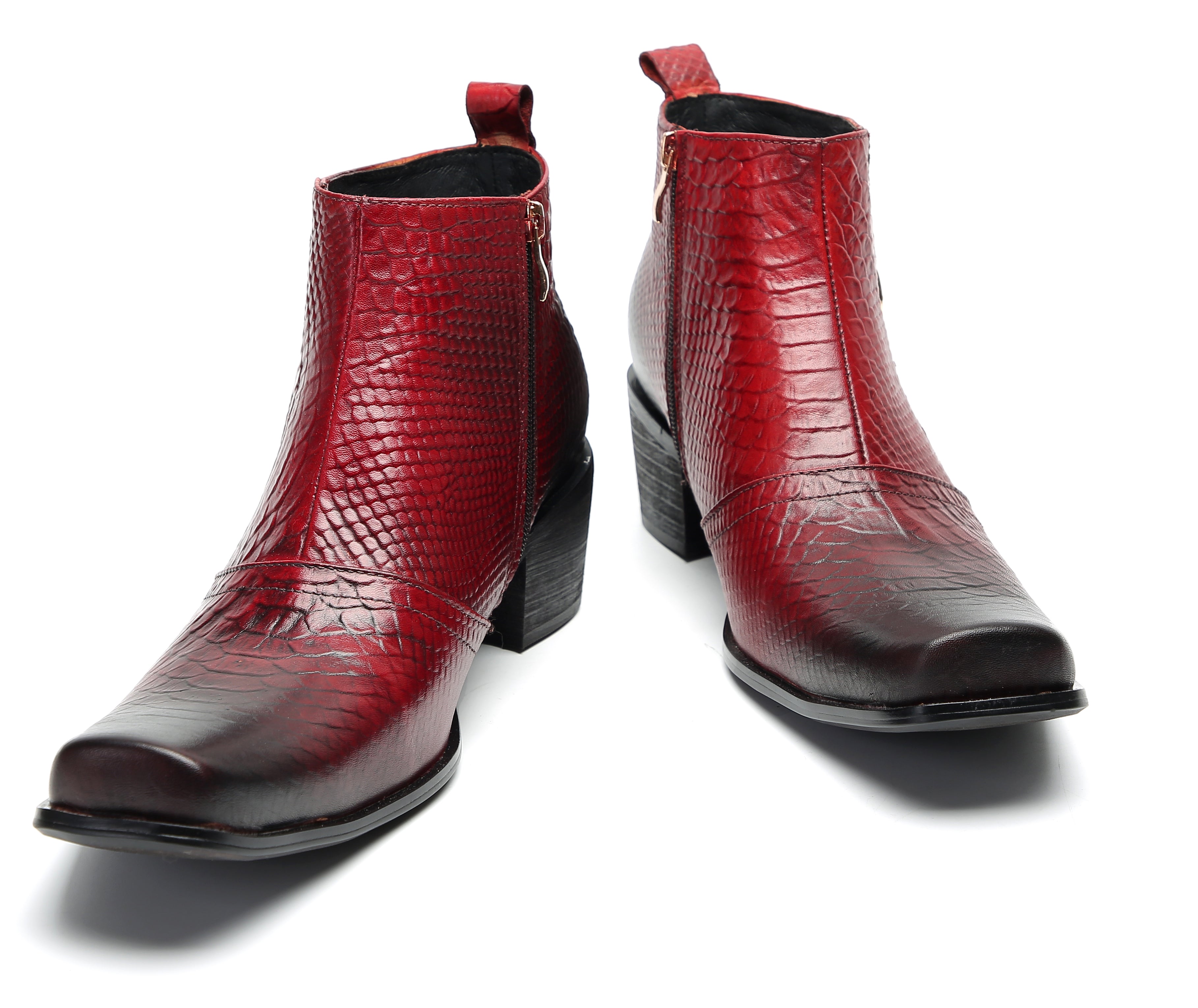 Men's Casual Plain Toe Double Buttons Boots
