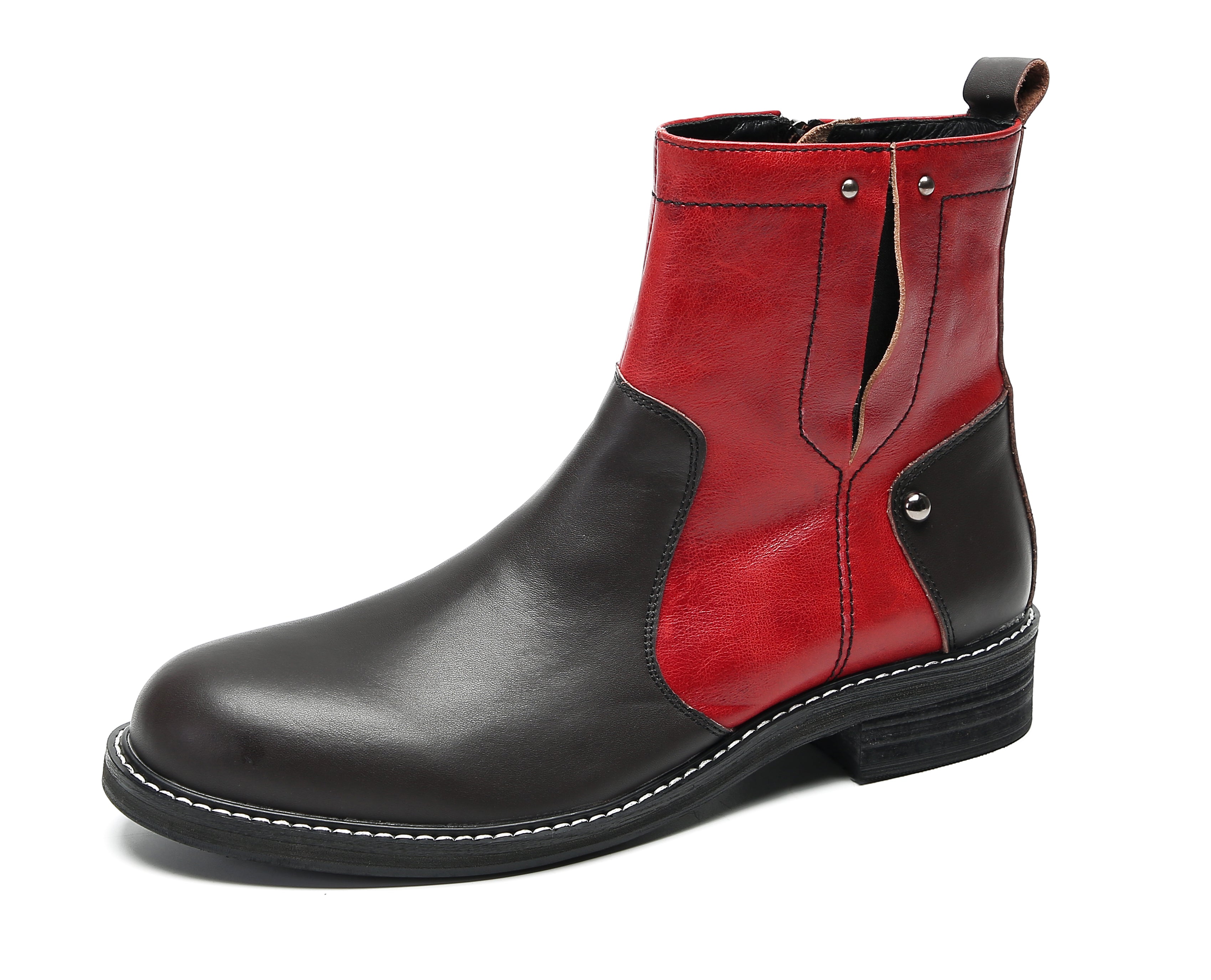 Bota Chelsea de tobillo de caña media a la moda para hombre