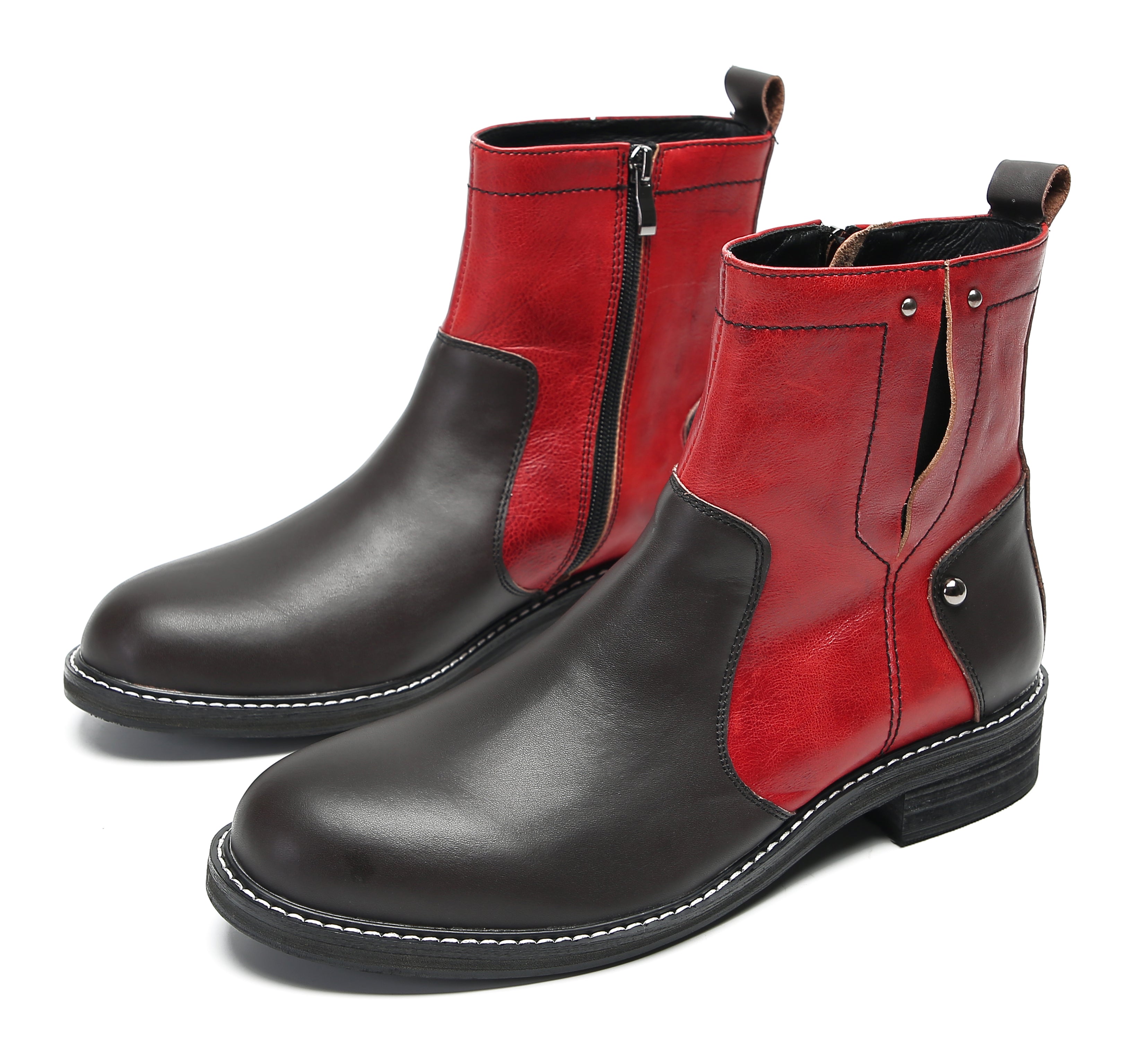 Bota Chelsea de tobillo de caña media a la moda para hombre