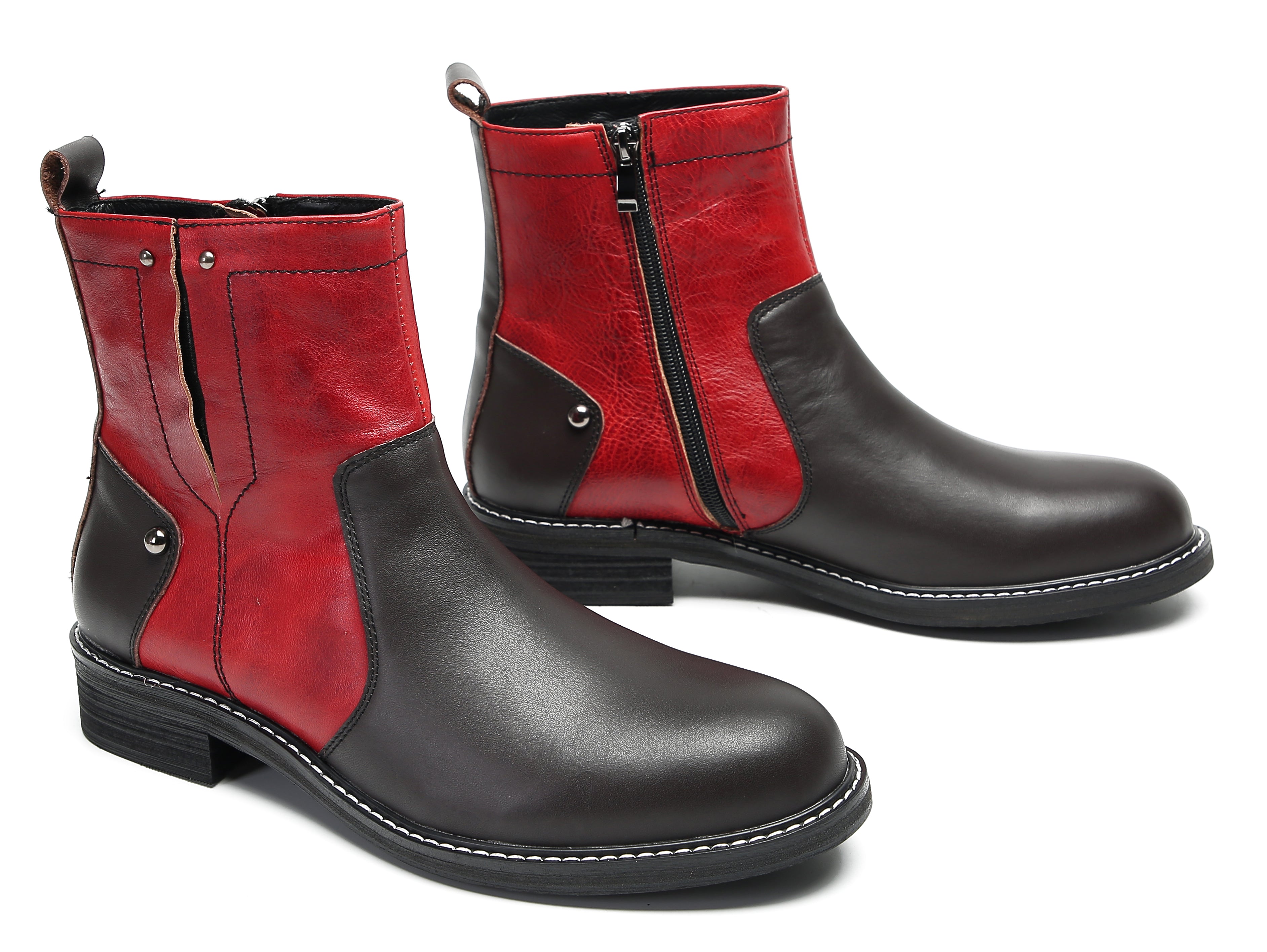 Bota Chelsea de tobillo de caña media a la moda para hombre