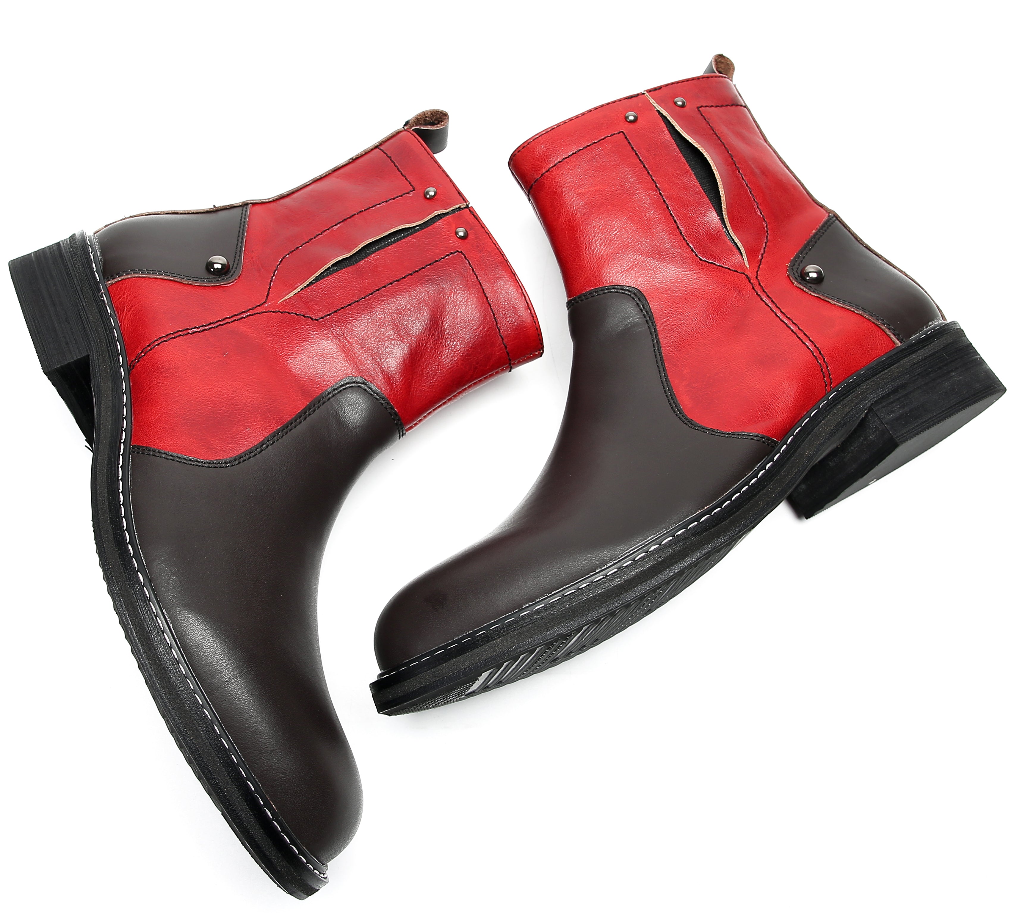 Bota Chelsea de tobillo de caña media a la moda para hombre