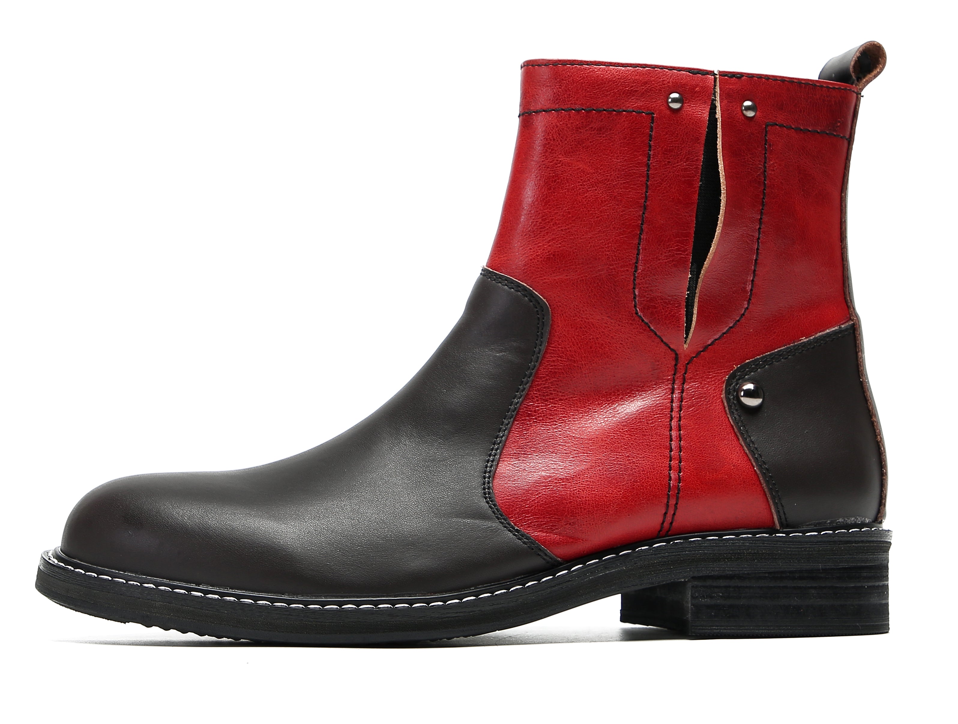 Bota Chelsea de tobillo de caña media a la moda para hombre