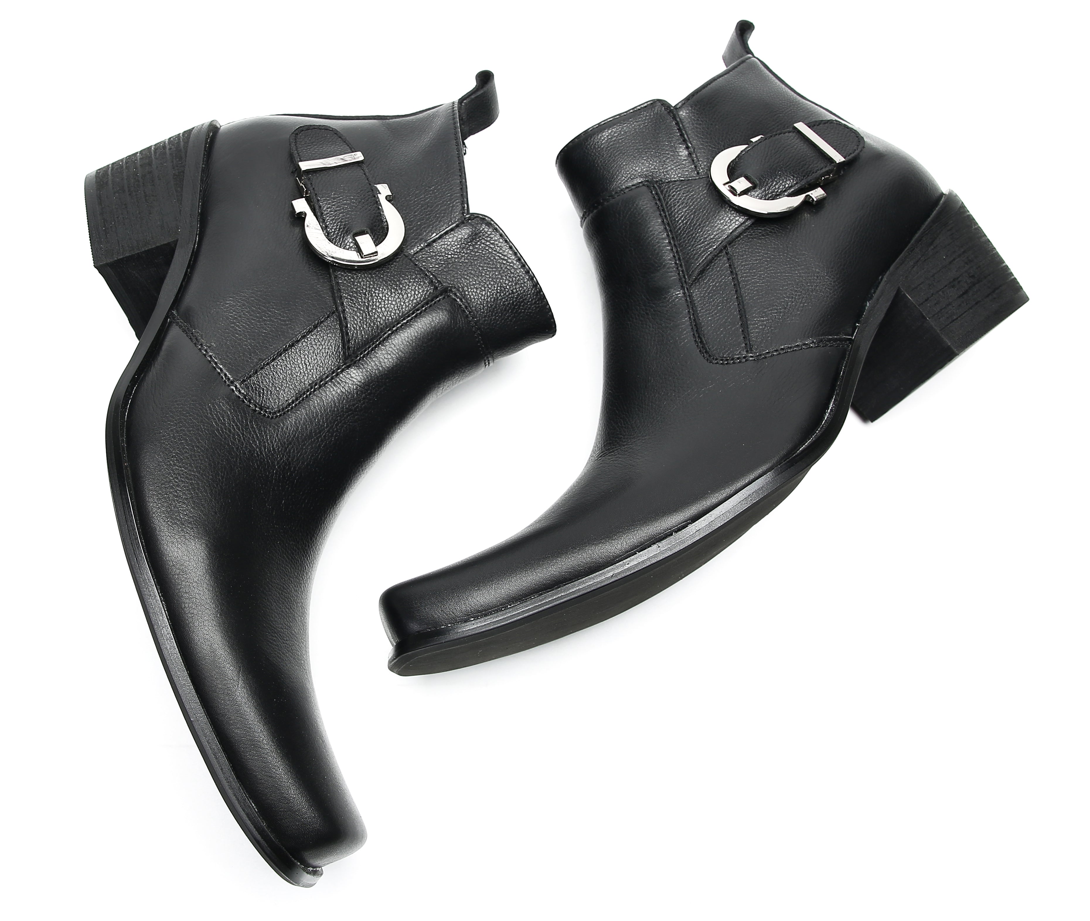 Men's Fashion Casual Plain Toe Buttons Boots