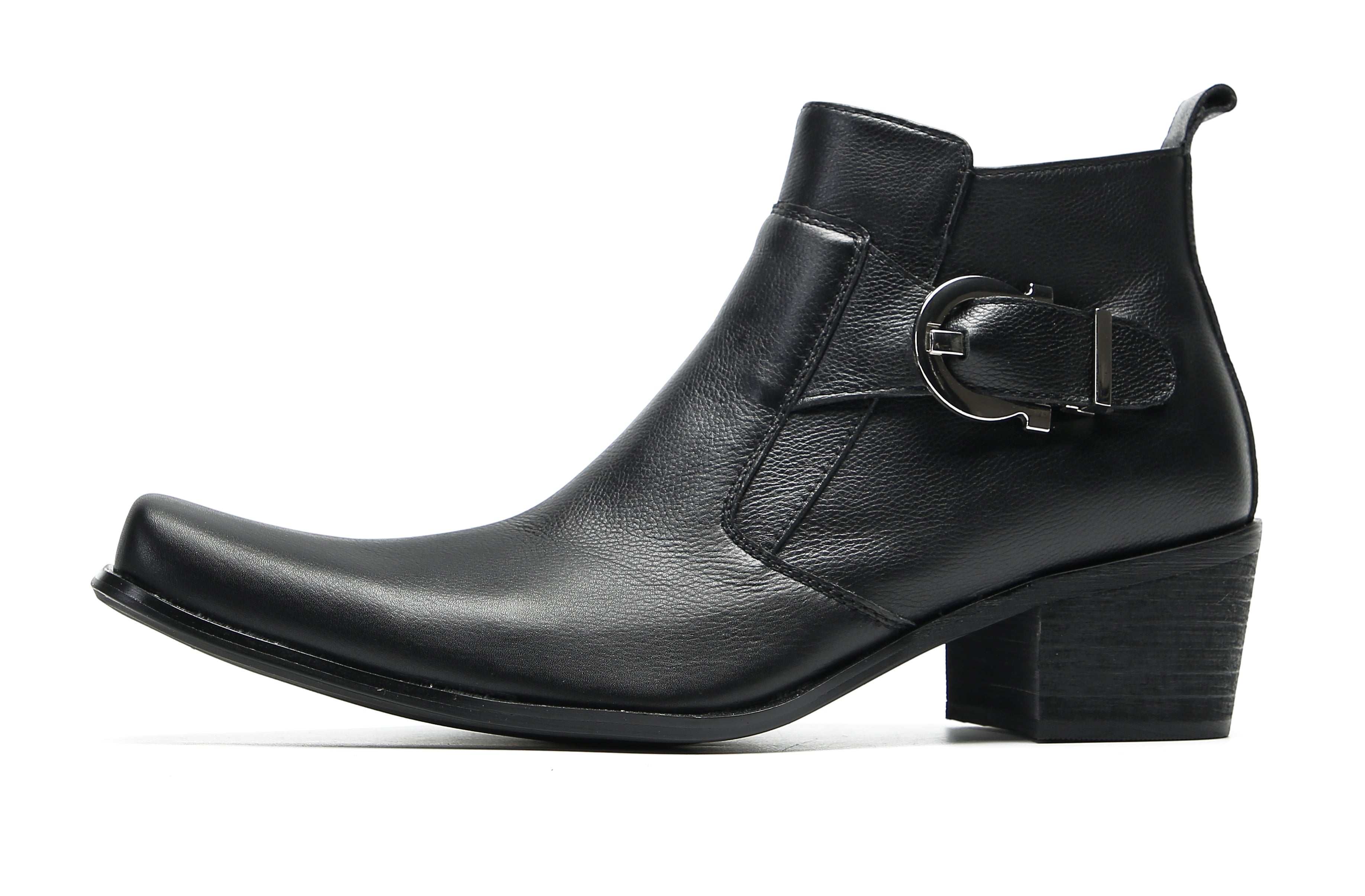 Men's Fashion Casual Plain Toe Buttons Boots
