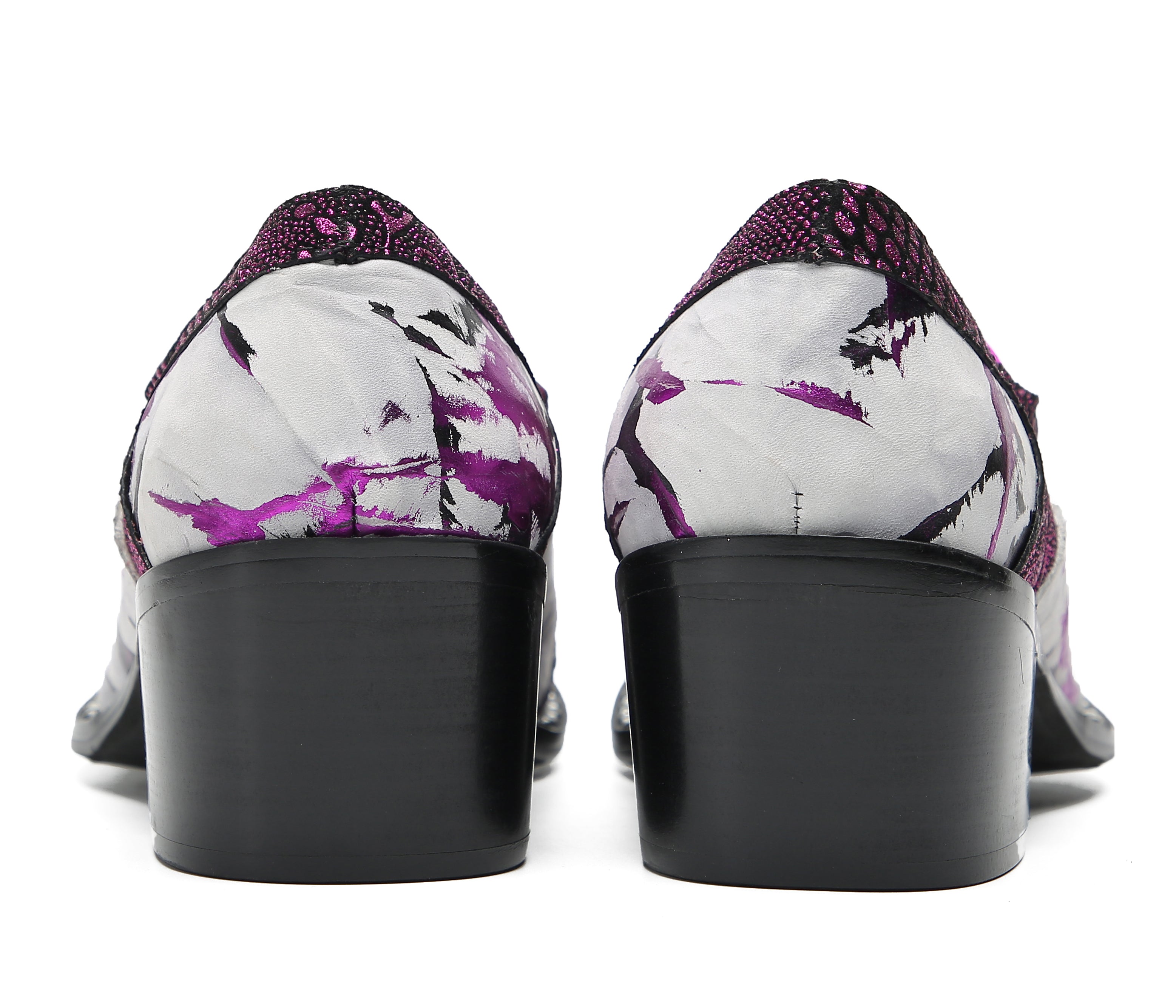 Mocasines de fiesta estilo western con punta metálica para hombre
