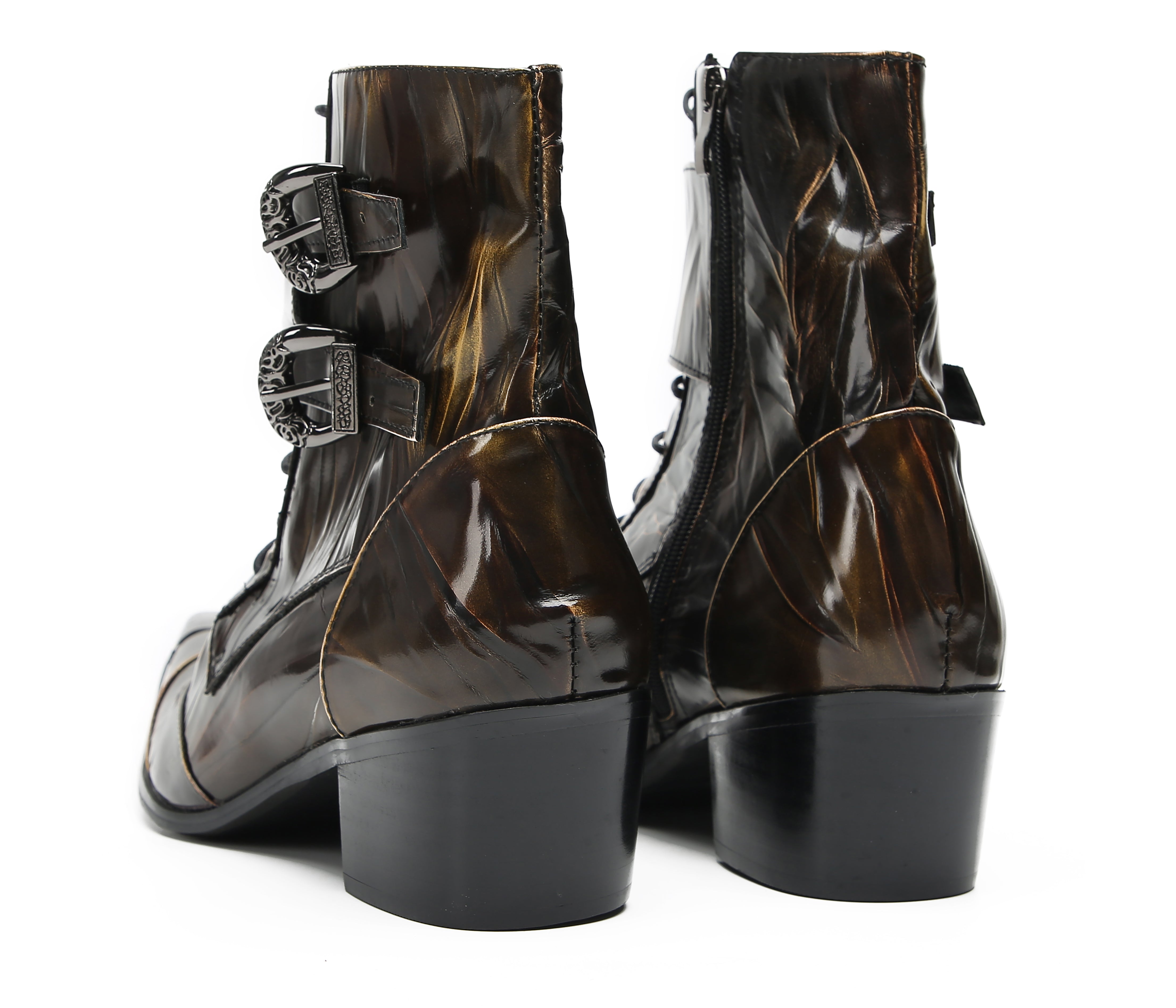 Men's Metal Toe Retro Western Mid Top Boots
