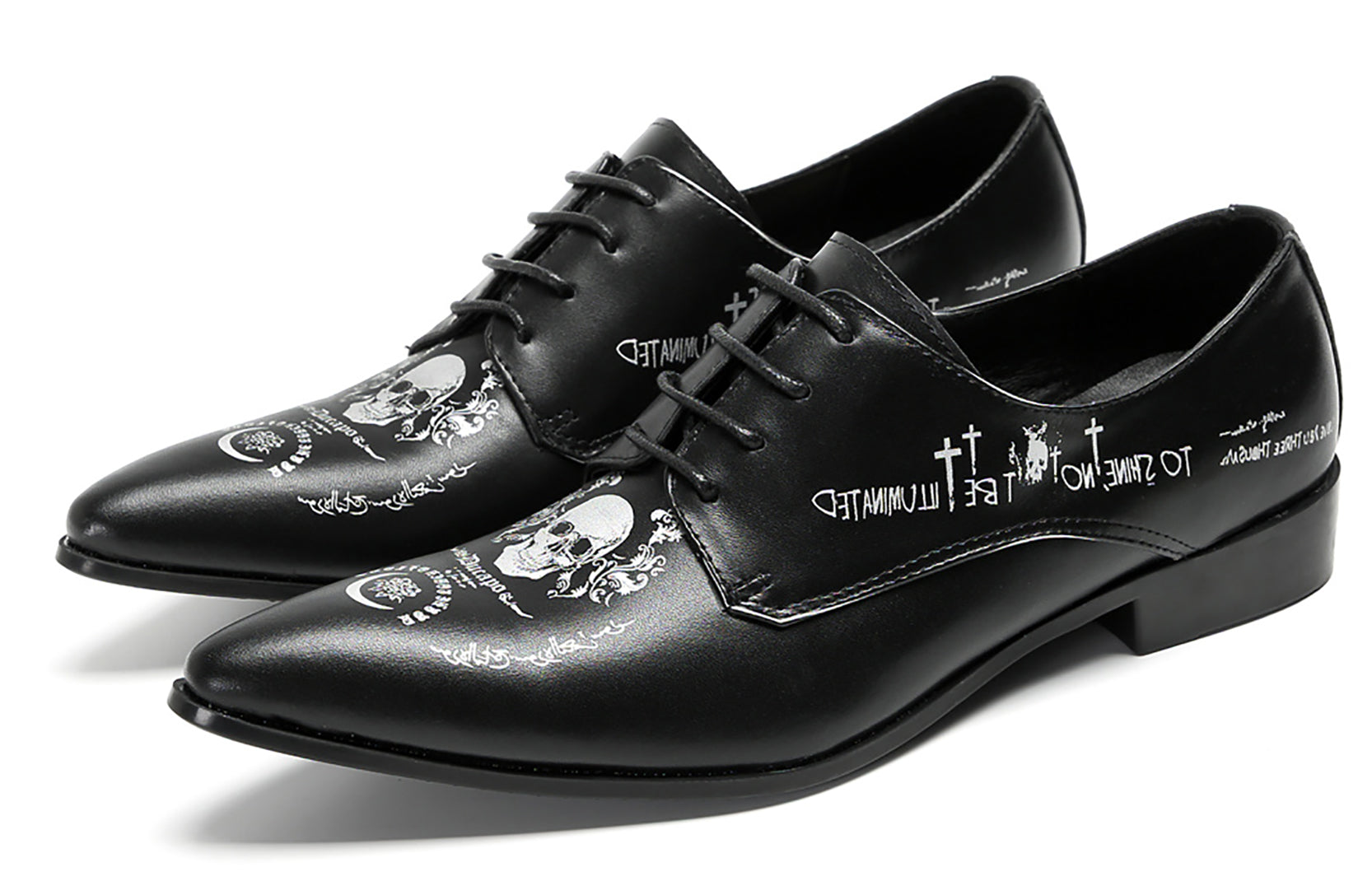 Mens Skull Halloween Casual Oxfords